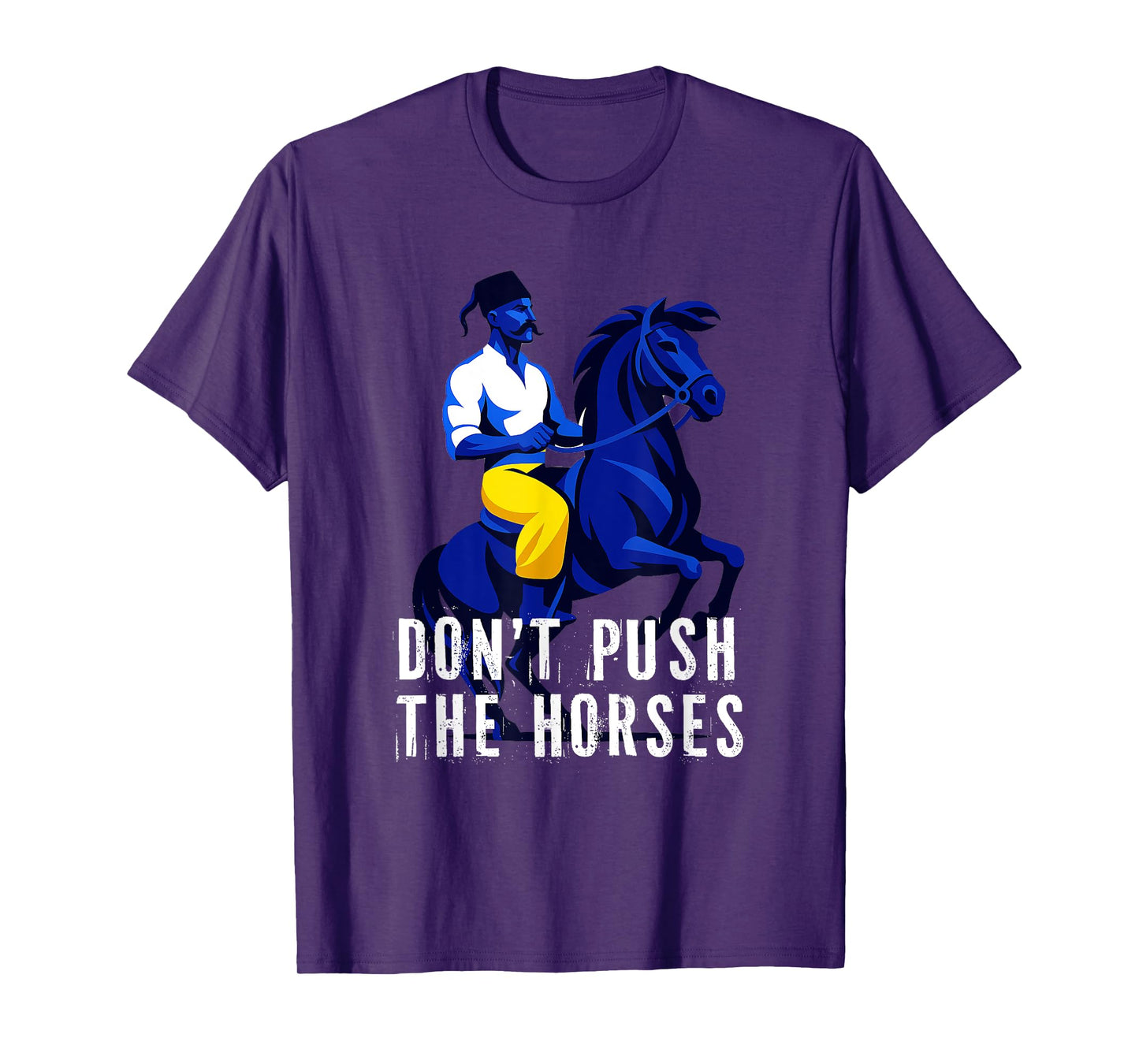 Don't Push The Horses Funny Boxing Cossack Hat T-Shirt