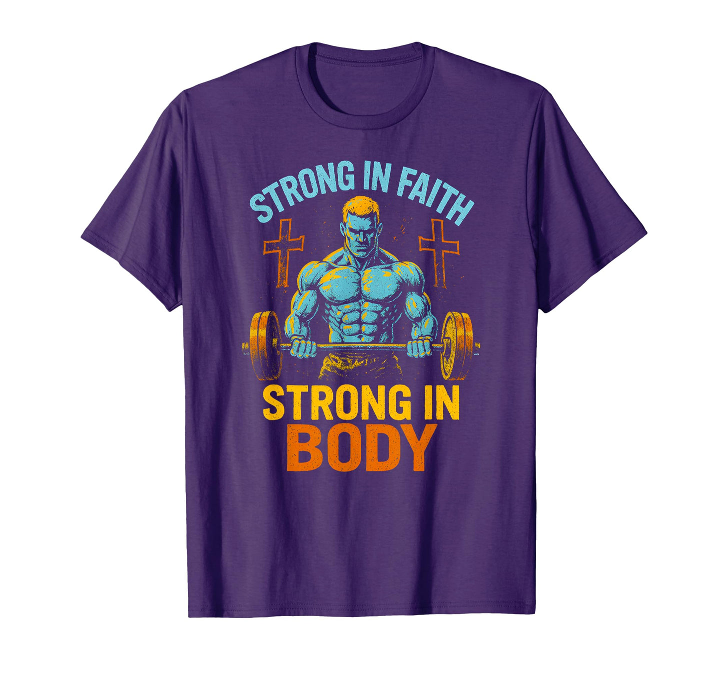Faith Strong in Faith Strong in Body Cool Mens Christian T-Shirt
