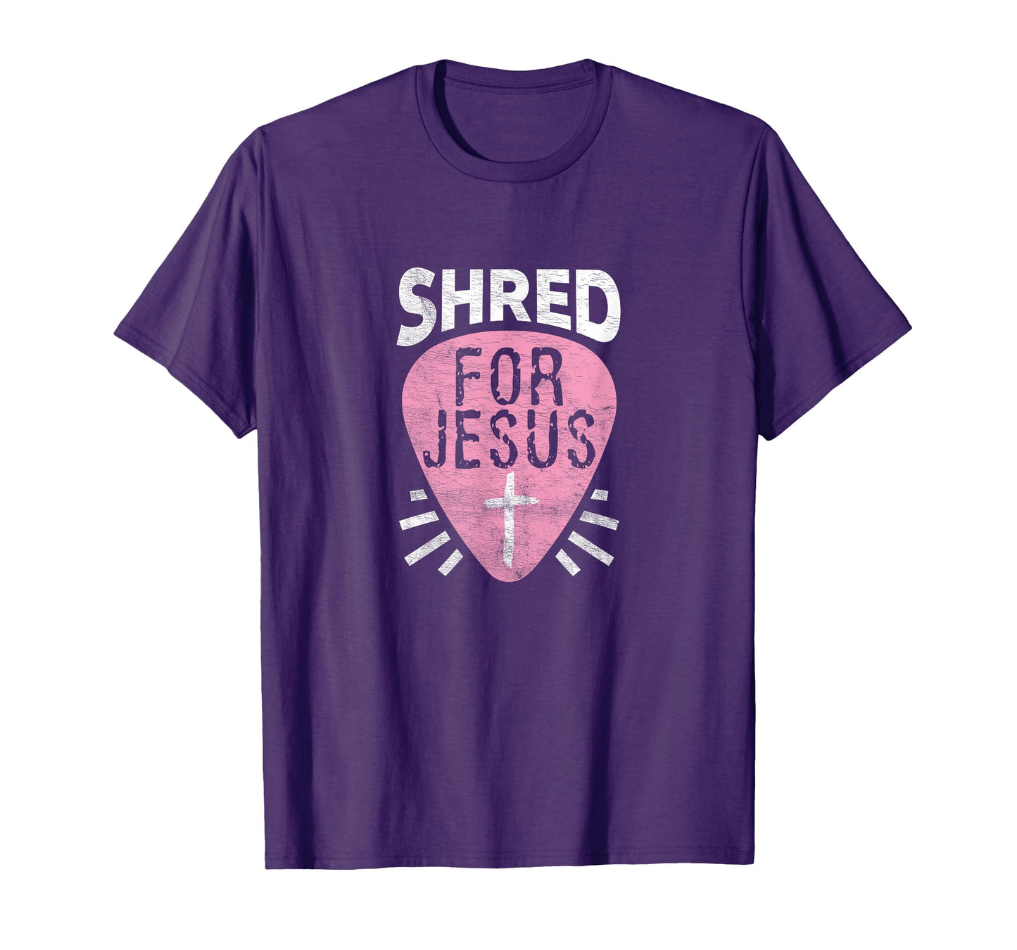 Shred For Jesus Christian Rock Heavy Metal Guitarist Guitar T-Shirt