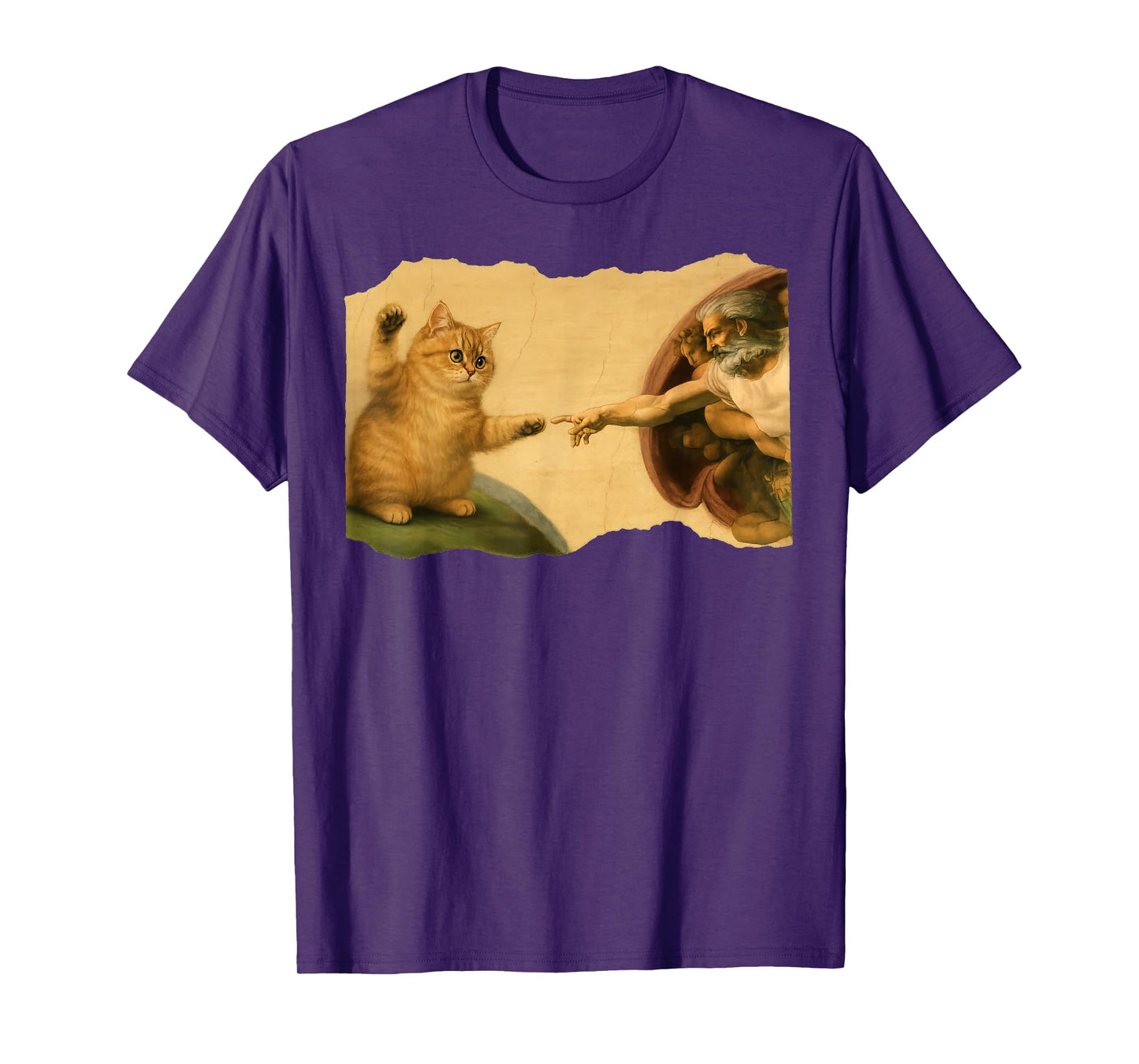 Funny Cat Swatting God's Hand Parody Cat The Divine Swipe T-Shirt