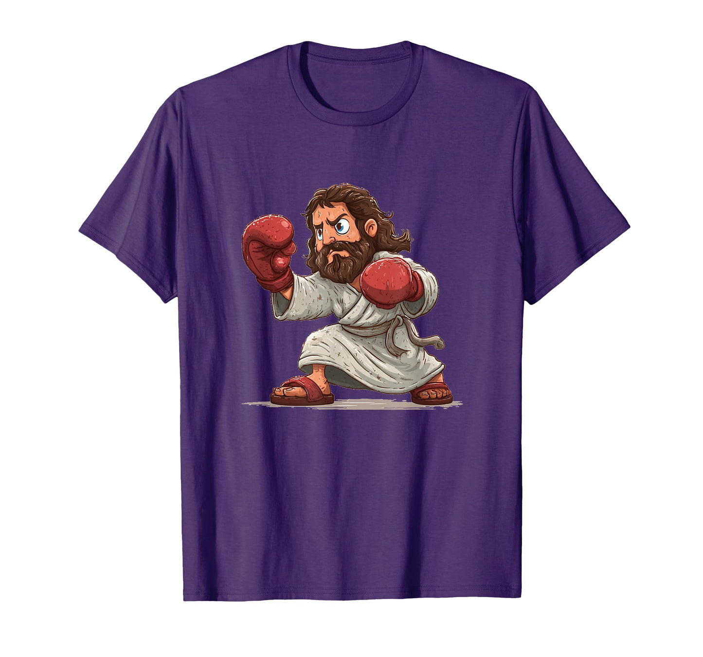 Fighting Jesus Christ Costume for Sport Gloves Lovers T-Shirt