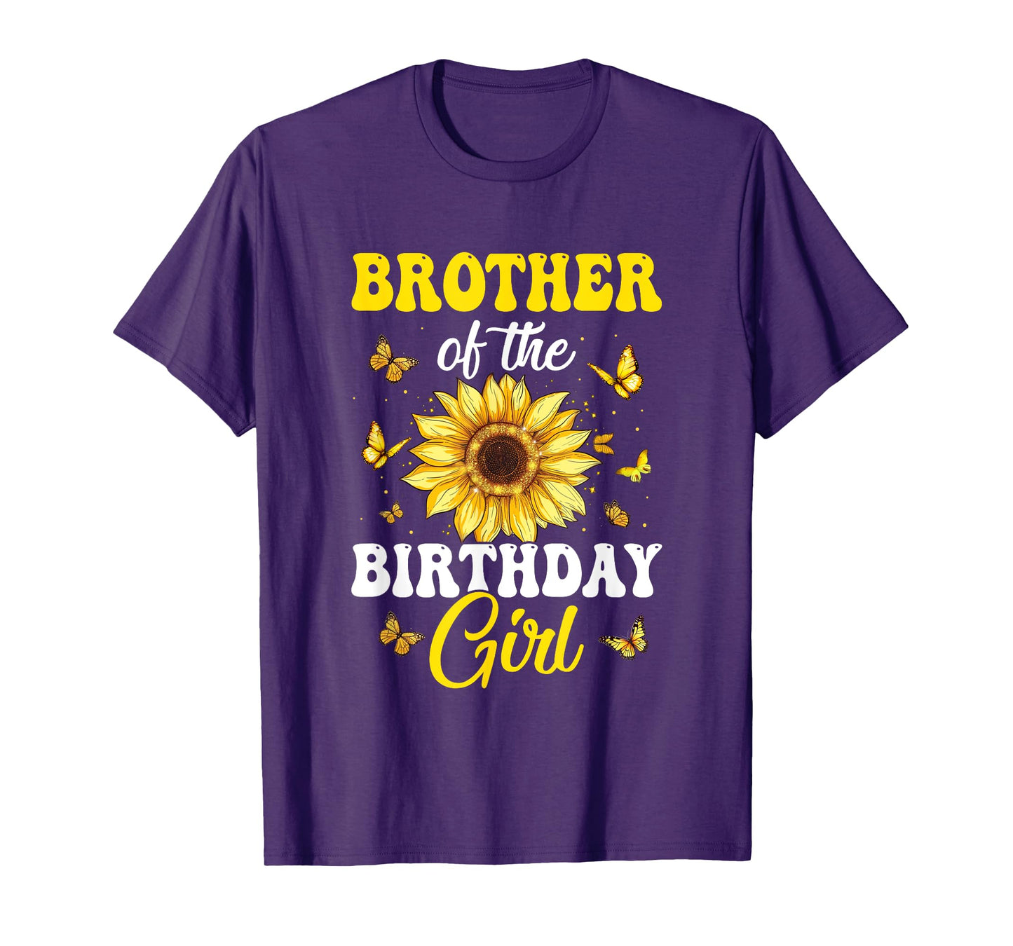Brother Of The Birthday Girl Sunflower Party Family Matching T-Shirt