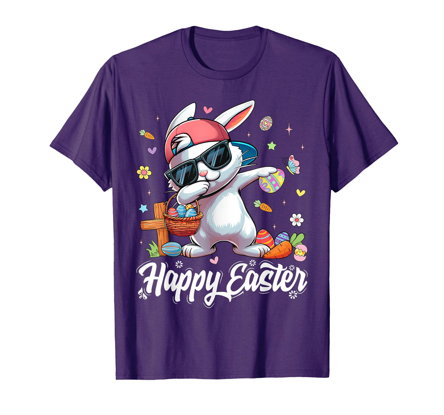 Happy Easter Funny Dabbing Bunny Rabbit Easter Day Girl Kids T-Shirt