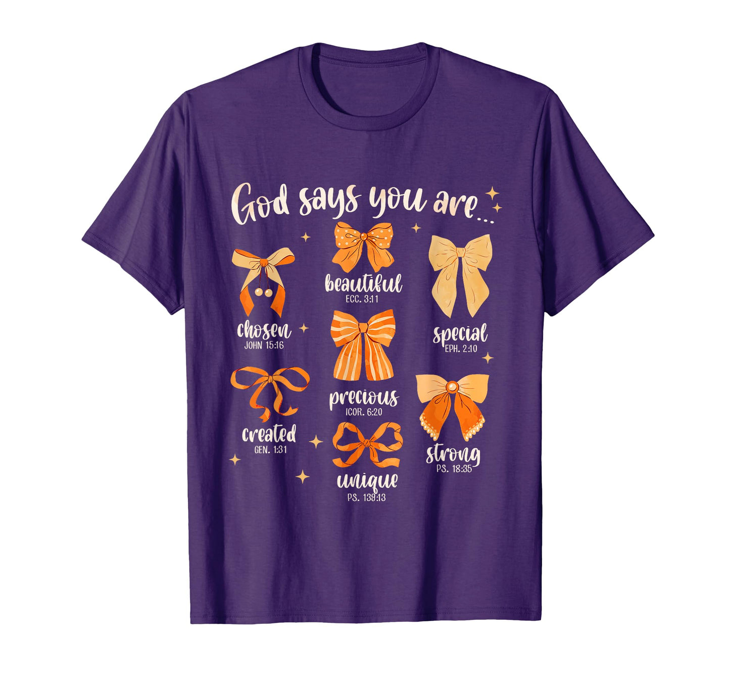 God Says You are Christian Bible Coquette Bow Thanksgiving T-Shirt