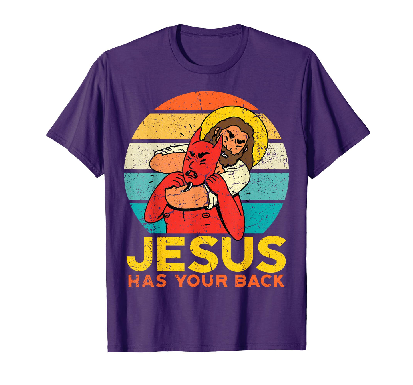 Jesus Has Your Back Jiu Jitsu Chokehold Funny Meme T-Shirt
