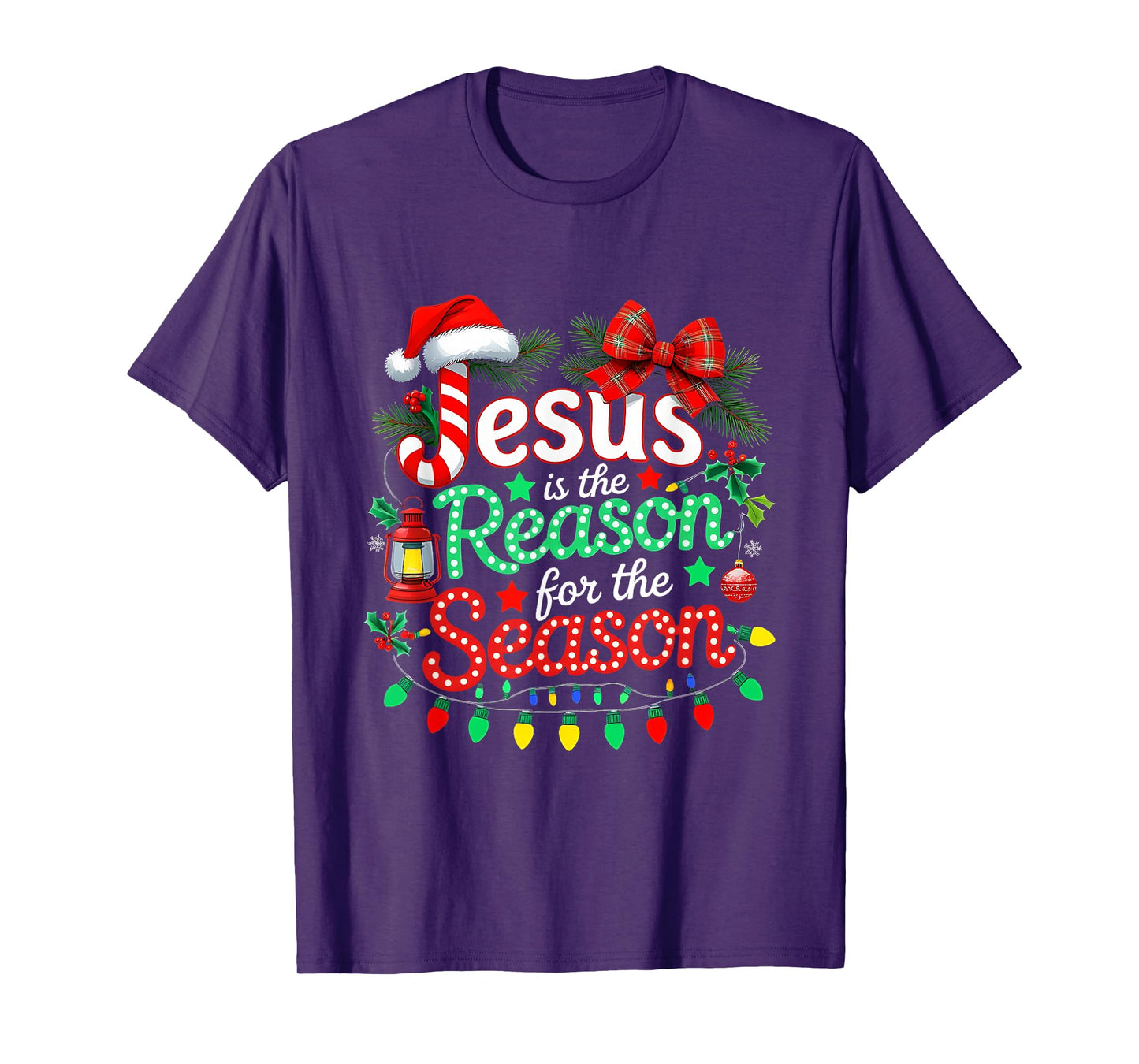 Xmas Christian Christmas Jesus is The Reason for Season T-Shirt