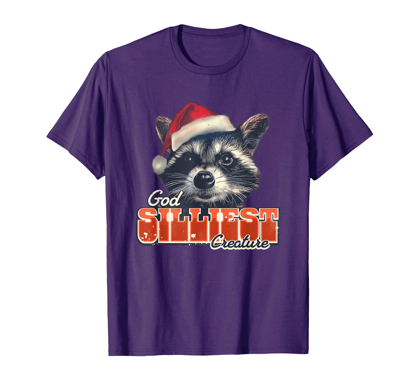 God Silliest Creature Funny Christmas Raccoon T-Shirt