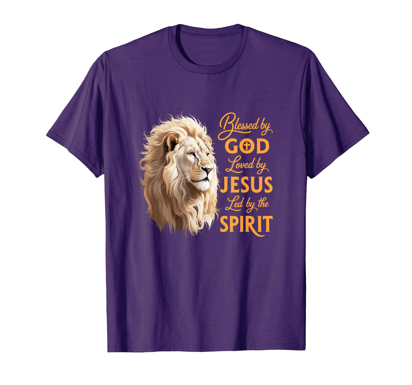 Blessed By God Loved By Jesus Christian Lion For Men Women T-Shirt