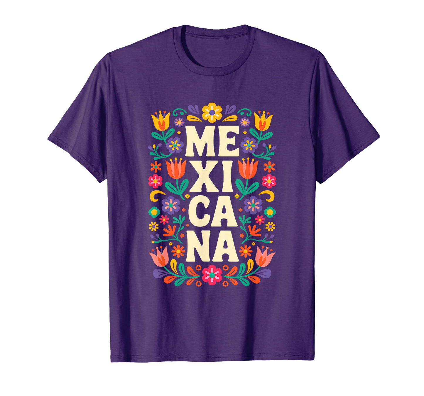 Proud Mexico For Mexicans Mexicana Mexico Women Girls Flower T-Shirt