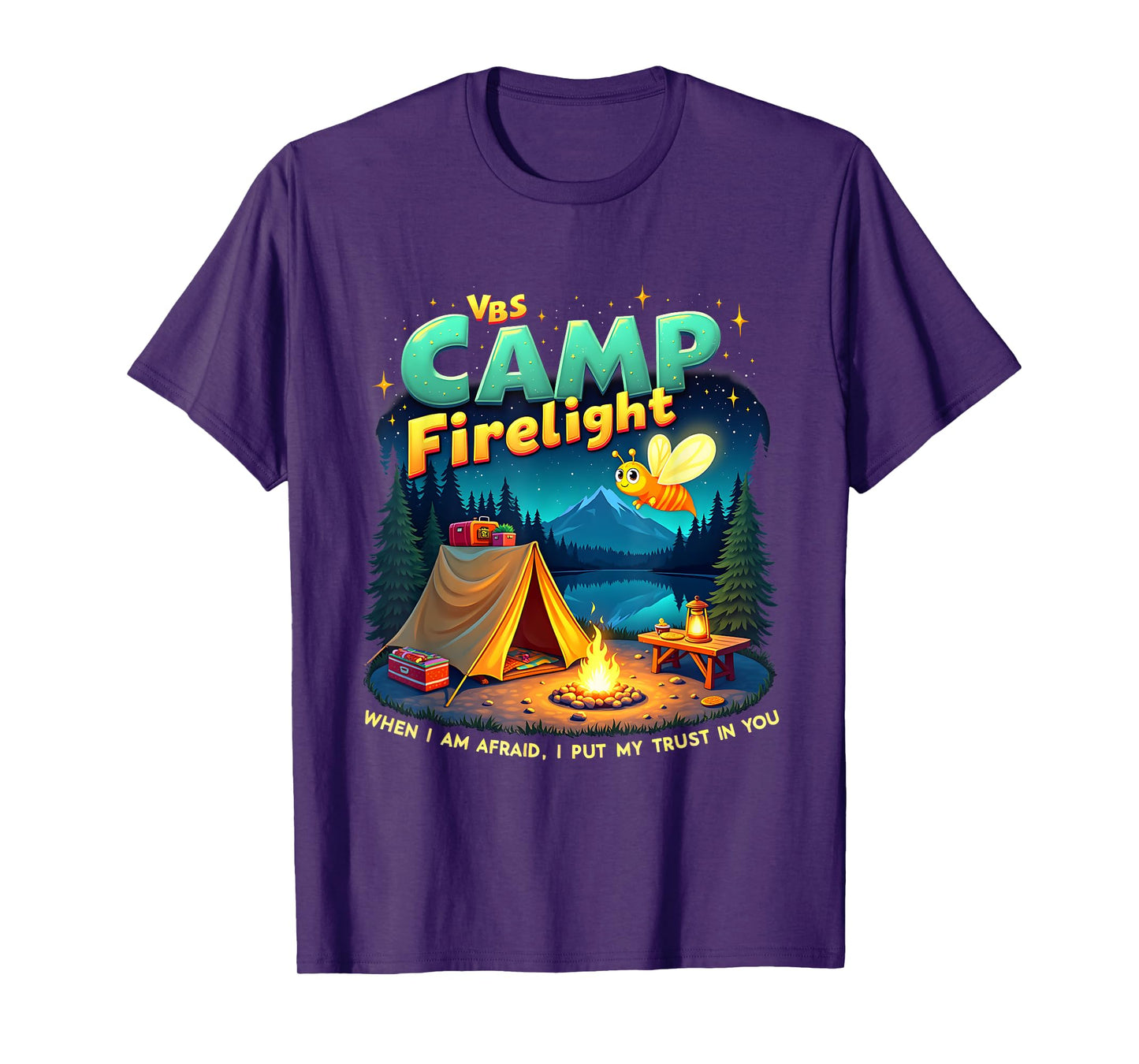 2025 Camp Firelight Camp VBS Vacation Bible School Firework T-Shirt