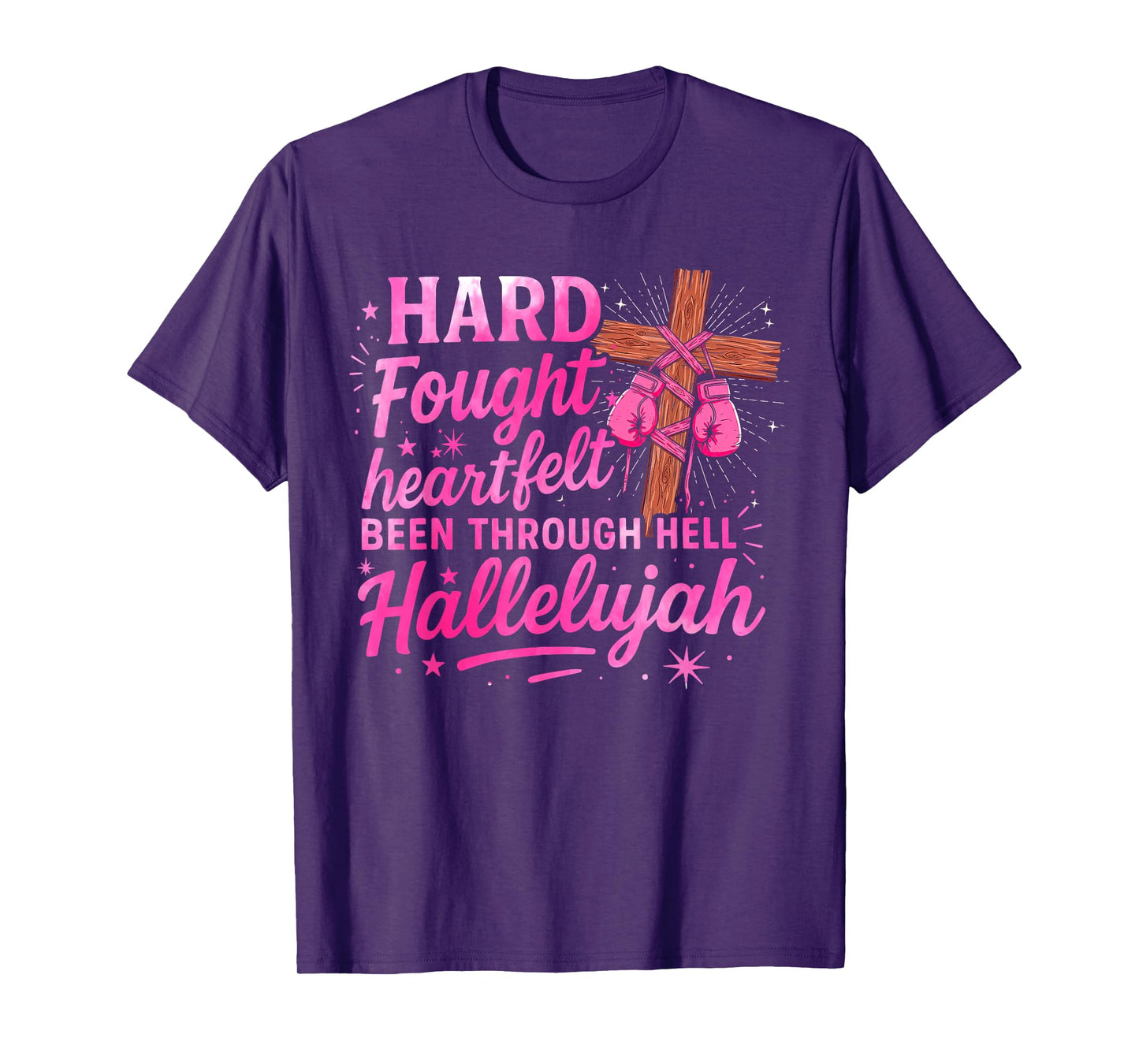 Brandon Hard Fought Hallelujah Praise Jesus Lake Funny T-Shirt