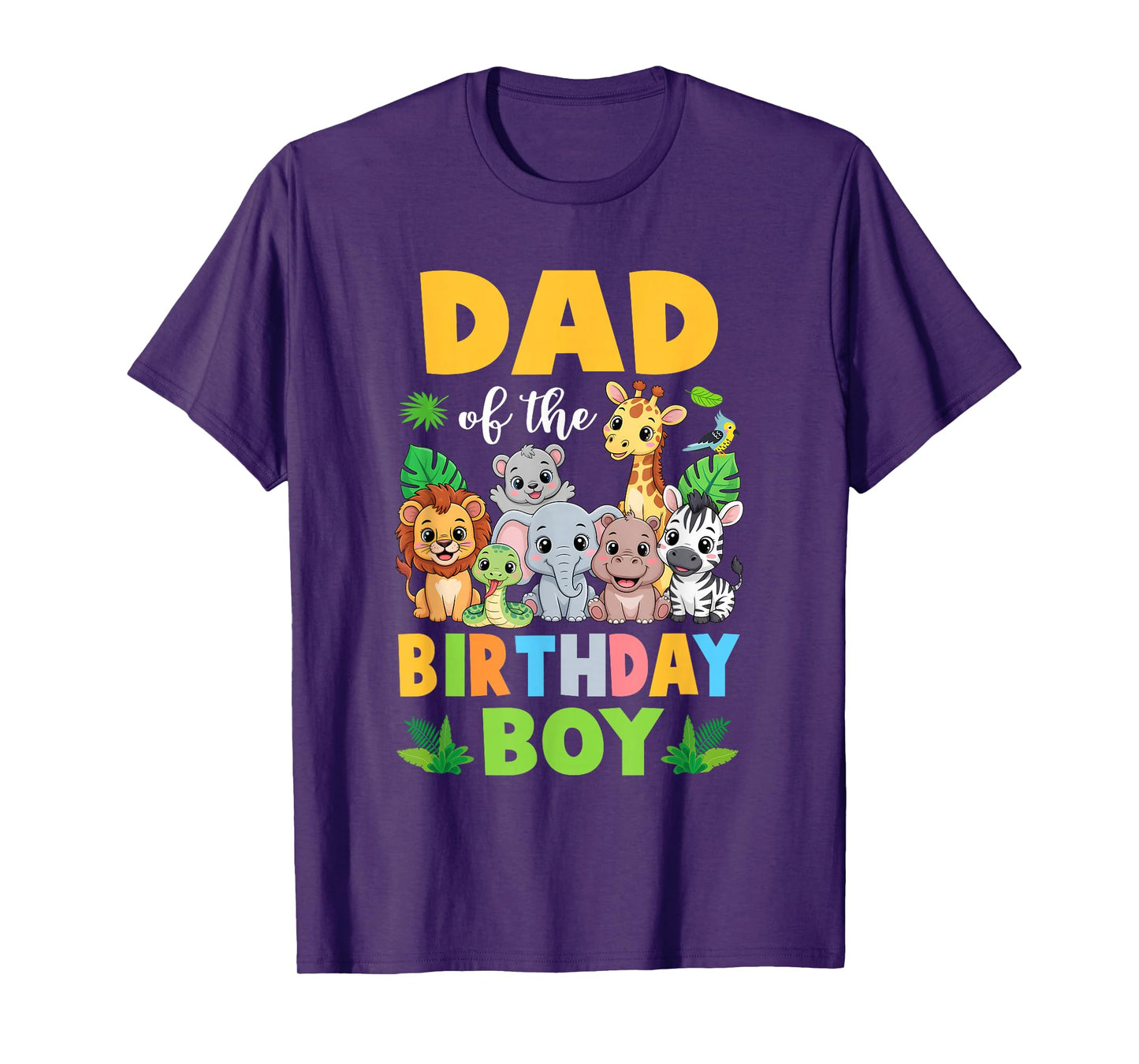 Dad of The Birthday Boy Kids Safari Jungle Animal T-Shirt