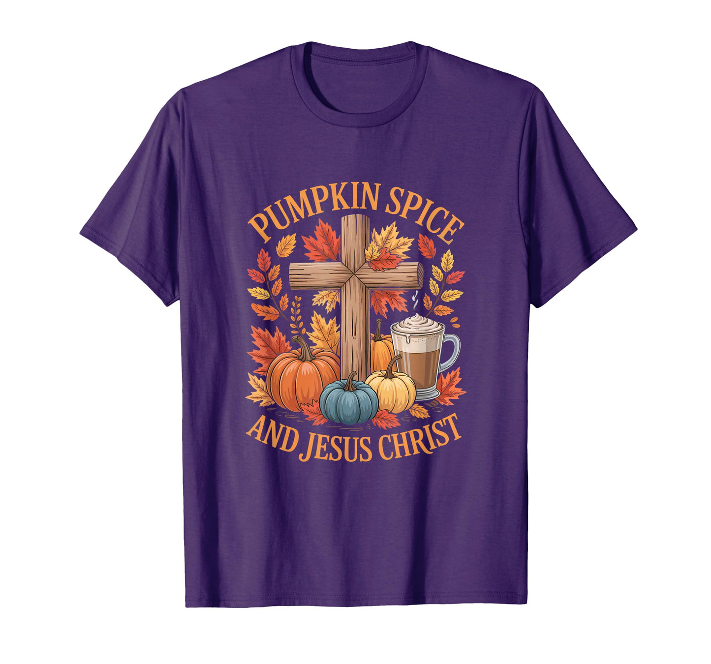 Pumpkin Spice and Jesus Christ Funny Fall Christian T-Shirt