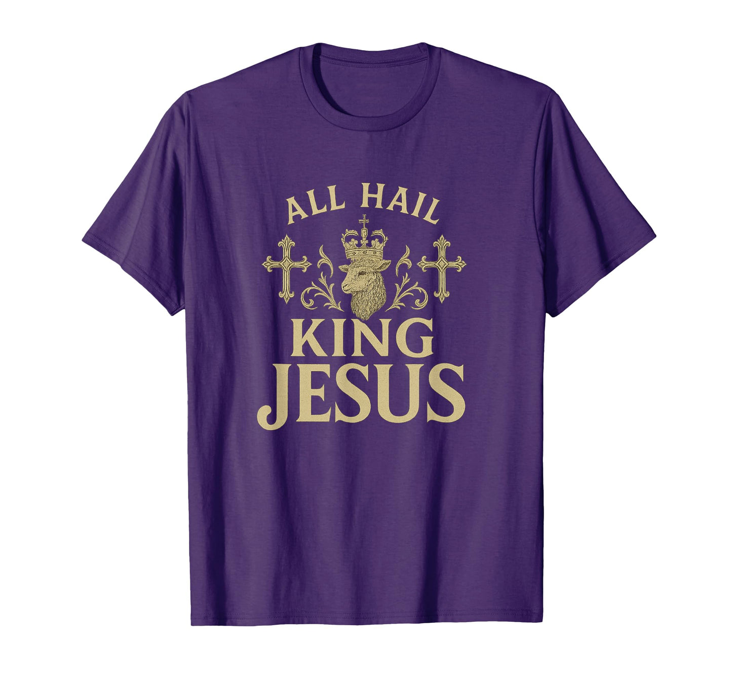 All Hail King Jesus Christian Worship Design T-Shirt