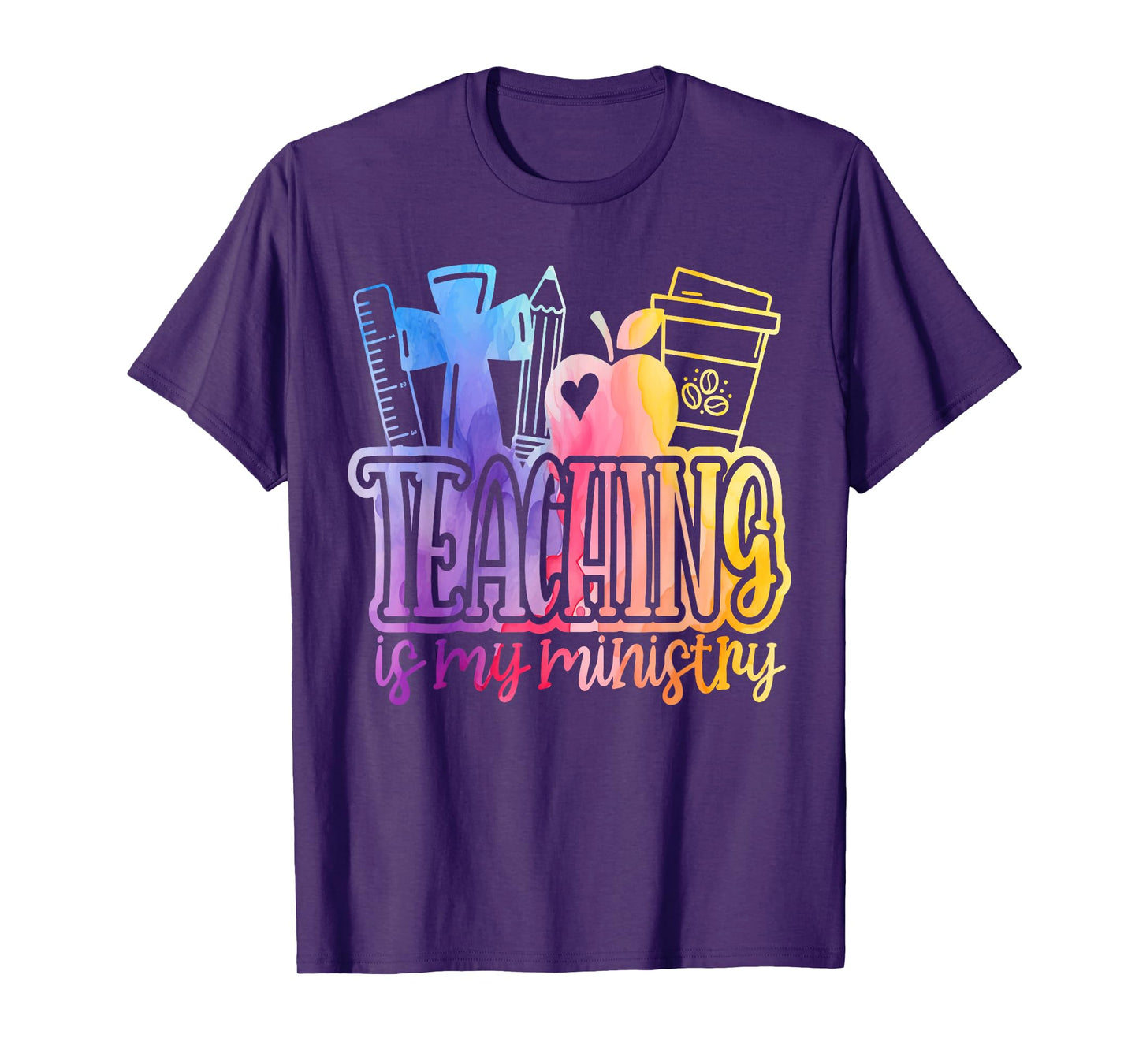 Teaching is My Ministry Flower Jesus Christian Teacher T-Shirt