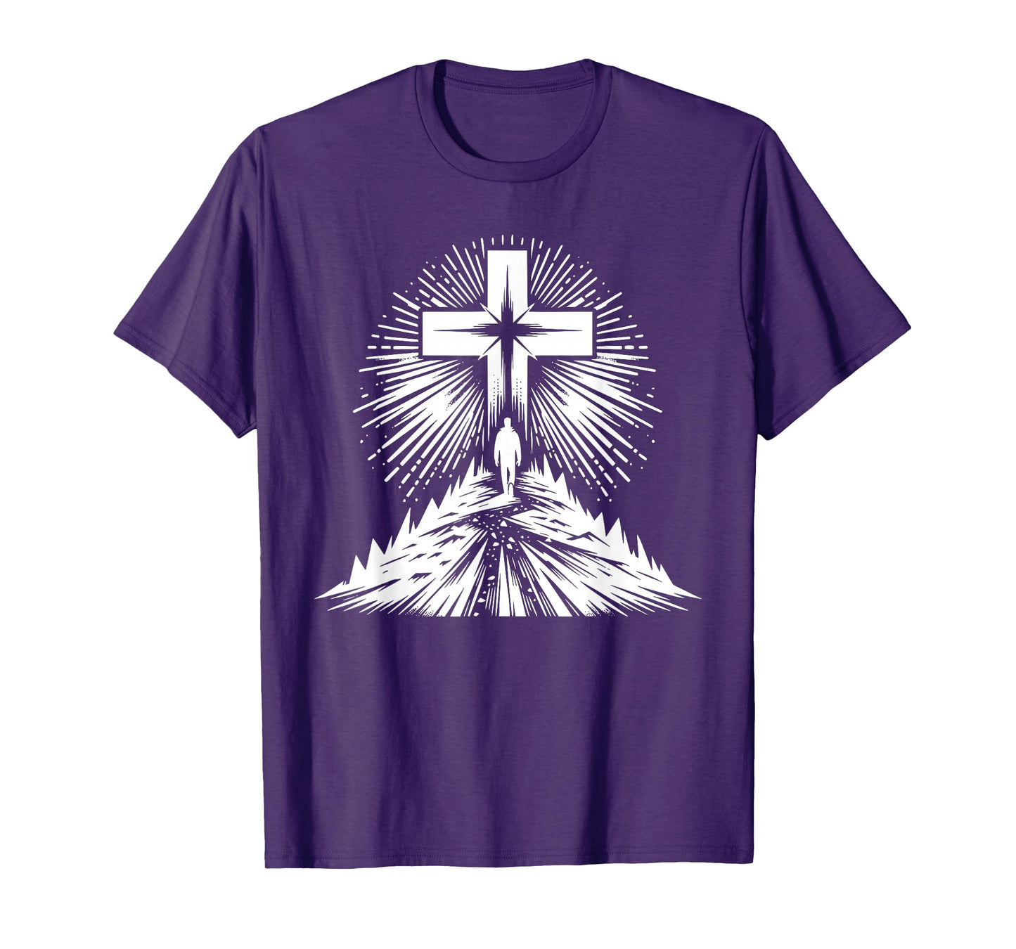 Christian Cross - Walking in Faith Religious Inspirational T-Shirt