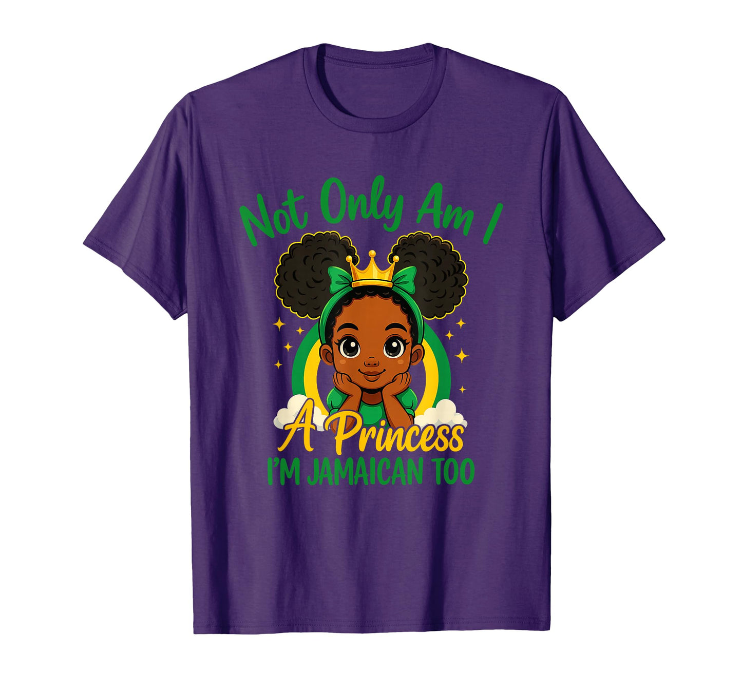 Not Only Am I A Princess I'm Jamaican Too Afro Kids Pride T-Shirt