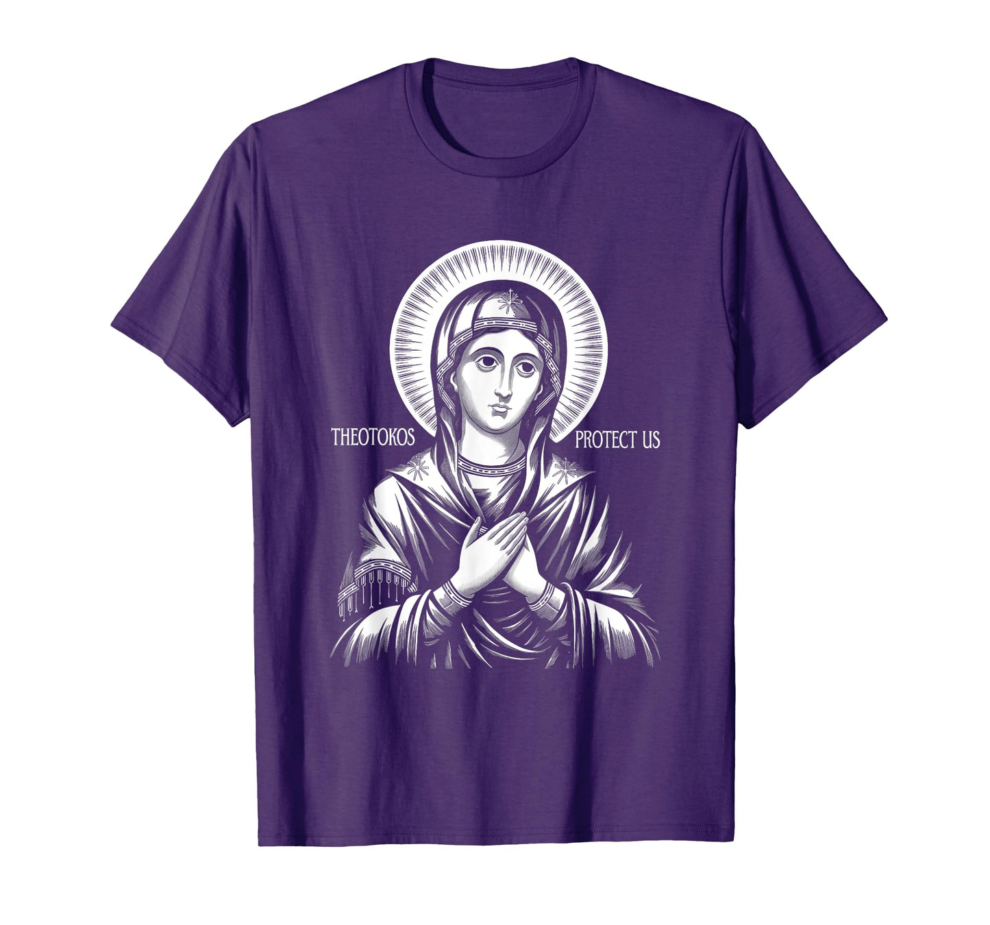 Orthodox Christian Holy Mary Theotokos Protect Us T-Shirt