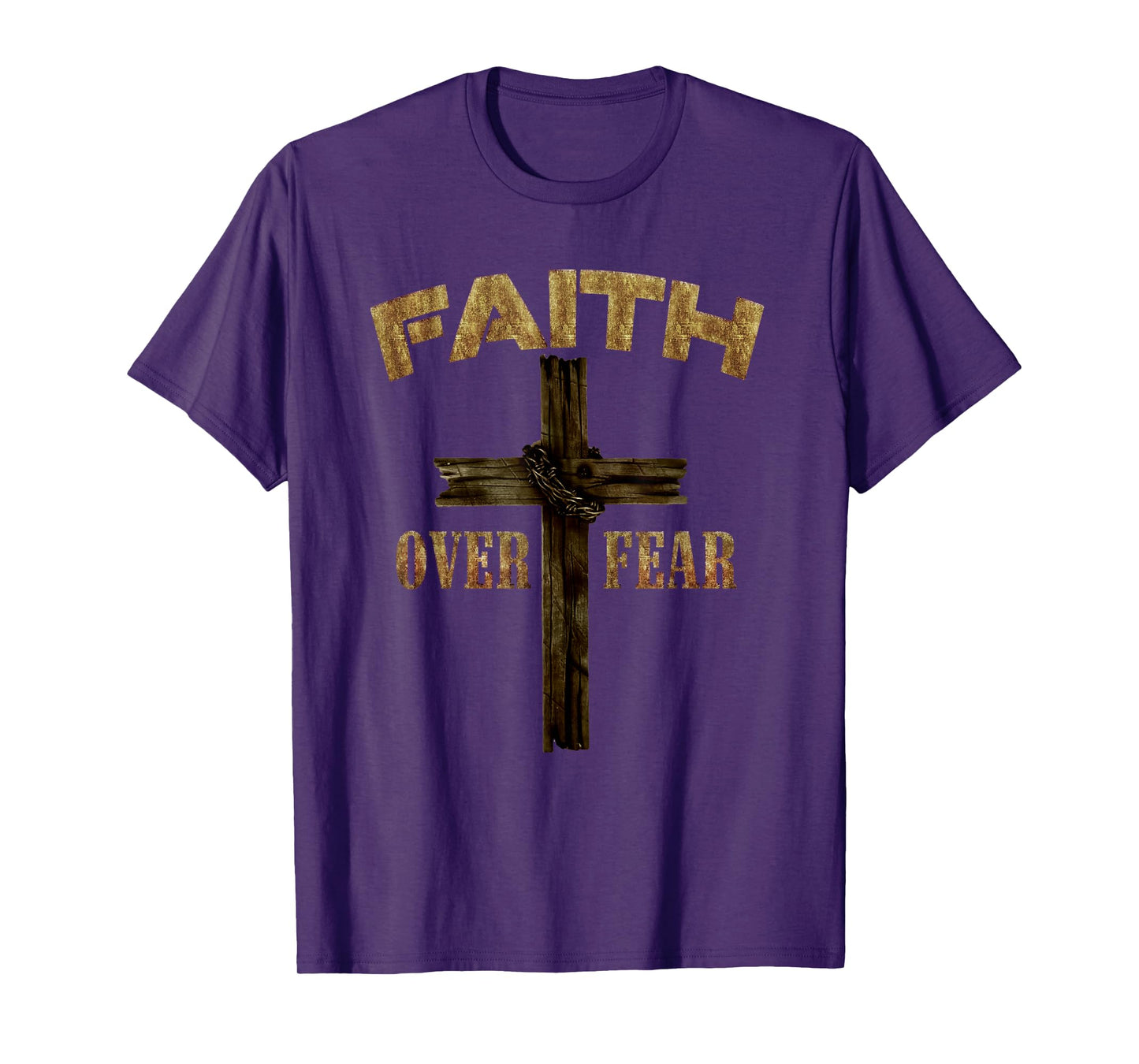Christian Christ Faith Over Fear Cross T-Shirt