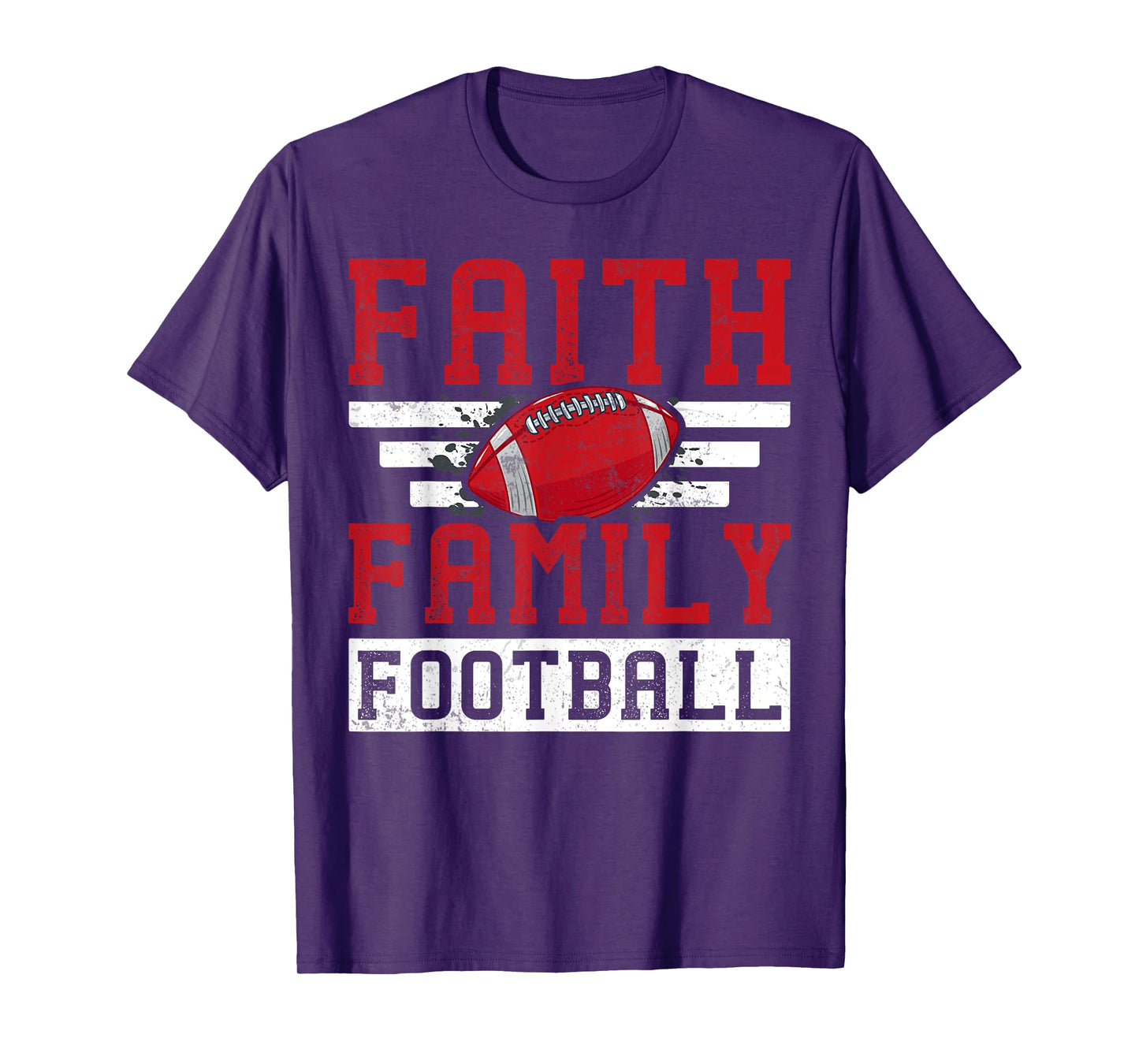 Faith Family Football Sports Team Players Game Jesus T-Shirt