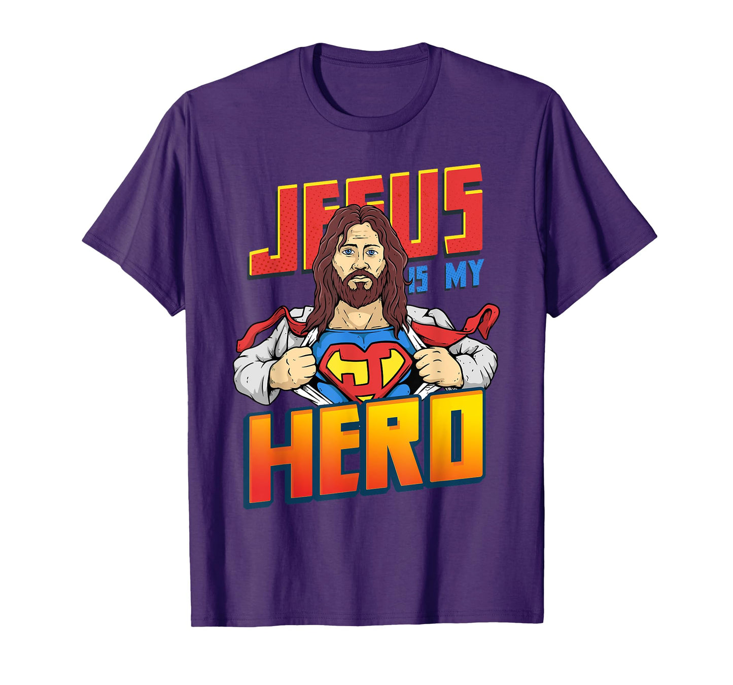 Jesus Is My Superhero Shirt Religious Christian Catholic T-Shirt
