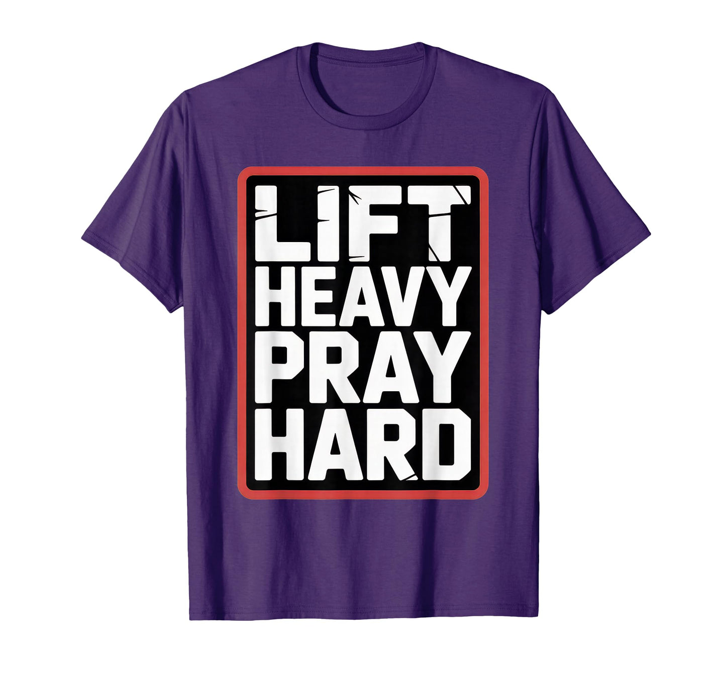 Lift Heavy Pray Hard Tshirt Gym Christian Gift Jesus Faith T-Shirt