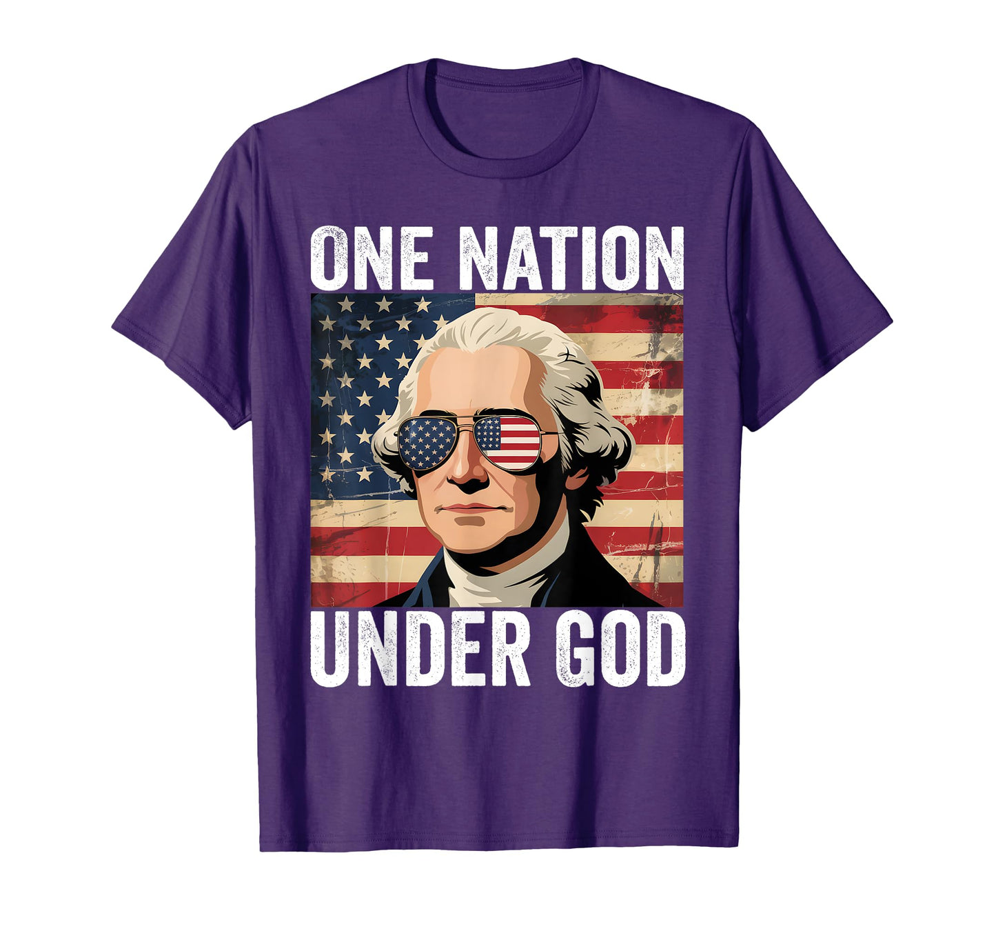 One Nation Under God 4th of July Fourth of July Women Men T-Shirt