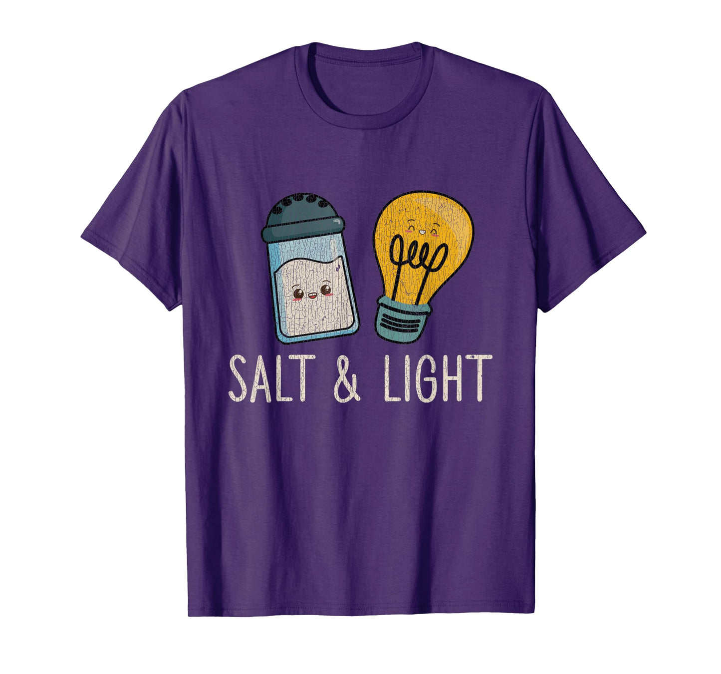 Vintage Cute Salt Light Bible Verse Matthew Proud Christian T-Shirt
