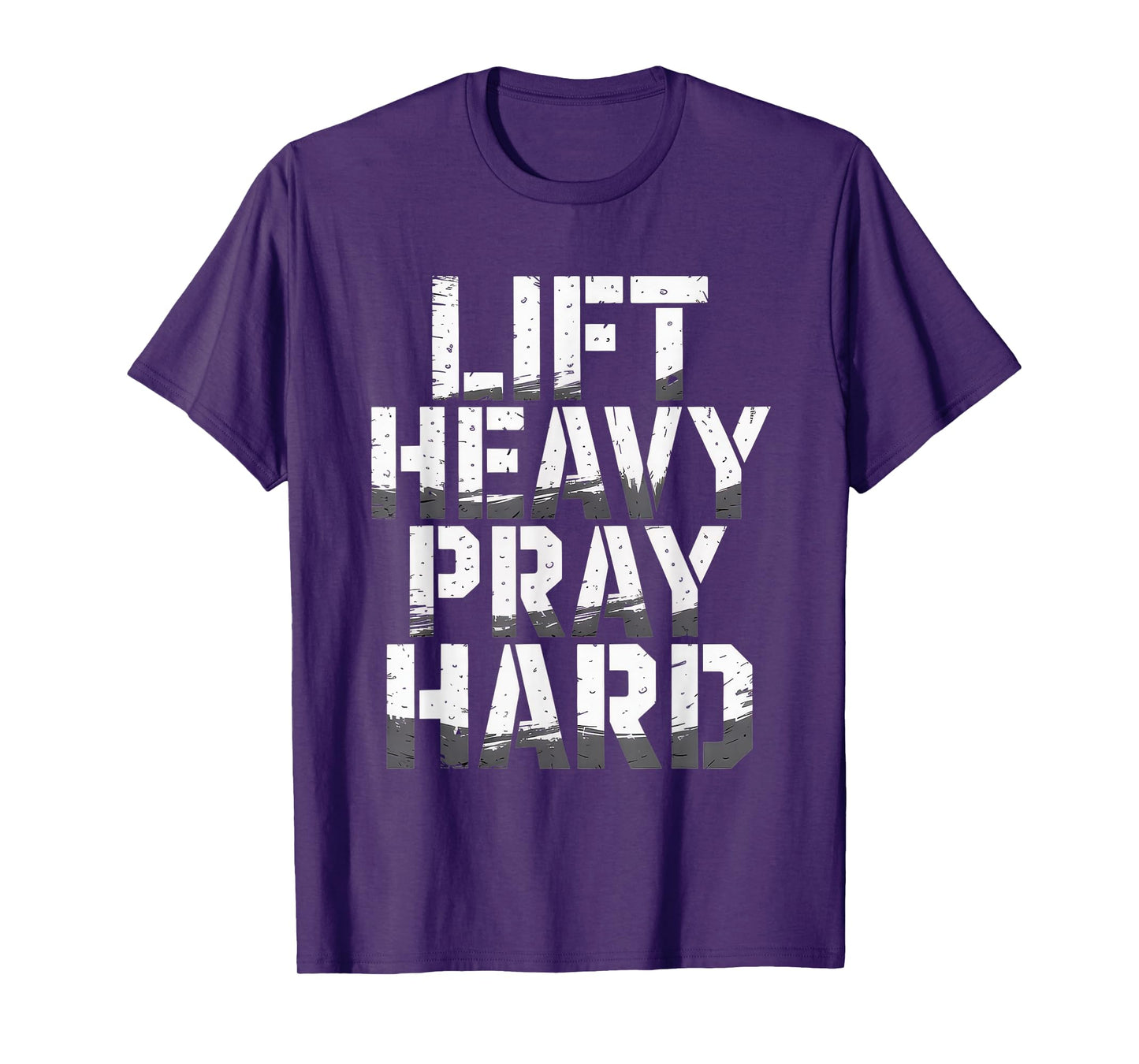 Lift Heavy Pray Hard Tshirt Gym Christian Gift Jesus Faith T-Shirt