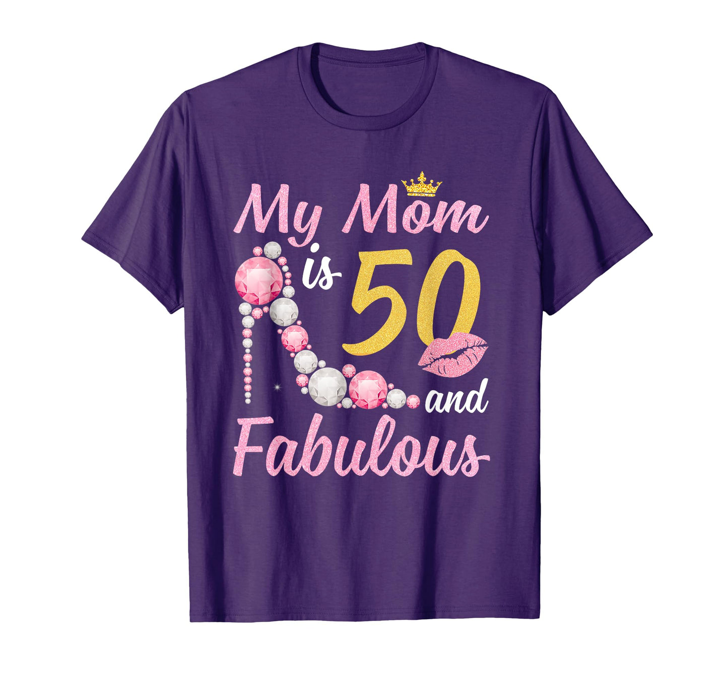 50 And Fabulous Mom Crown Chapter 50th Birthday For Women T-Shirt