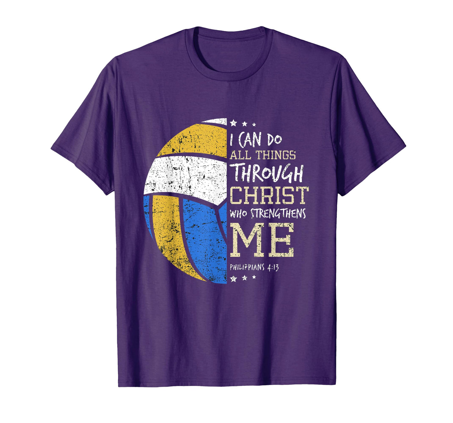 Philippians 4 13 I Can Do All Things Christian Volleyball T-Shirt