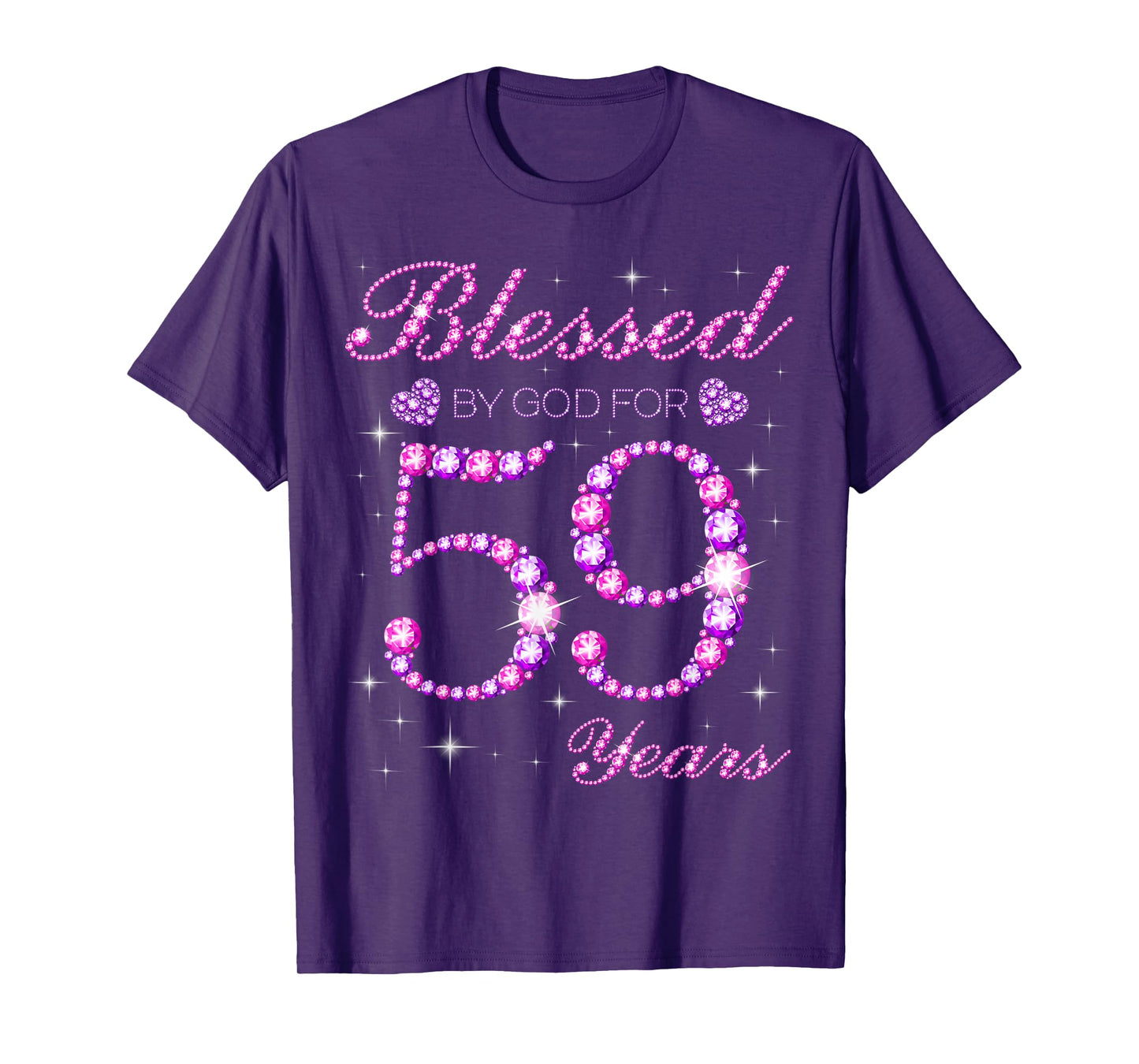 Blessed by God for 59 Years Old 59th Birthday Party T-Shirt