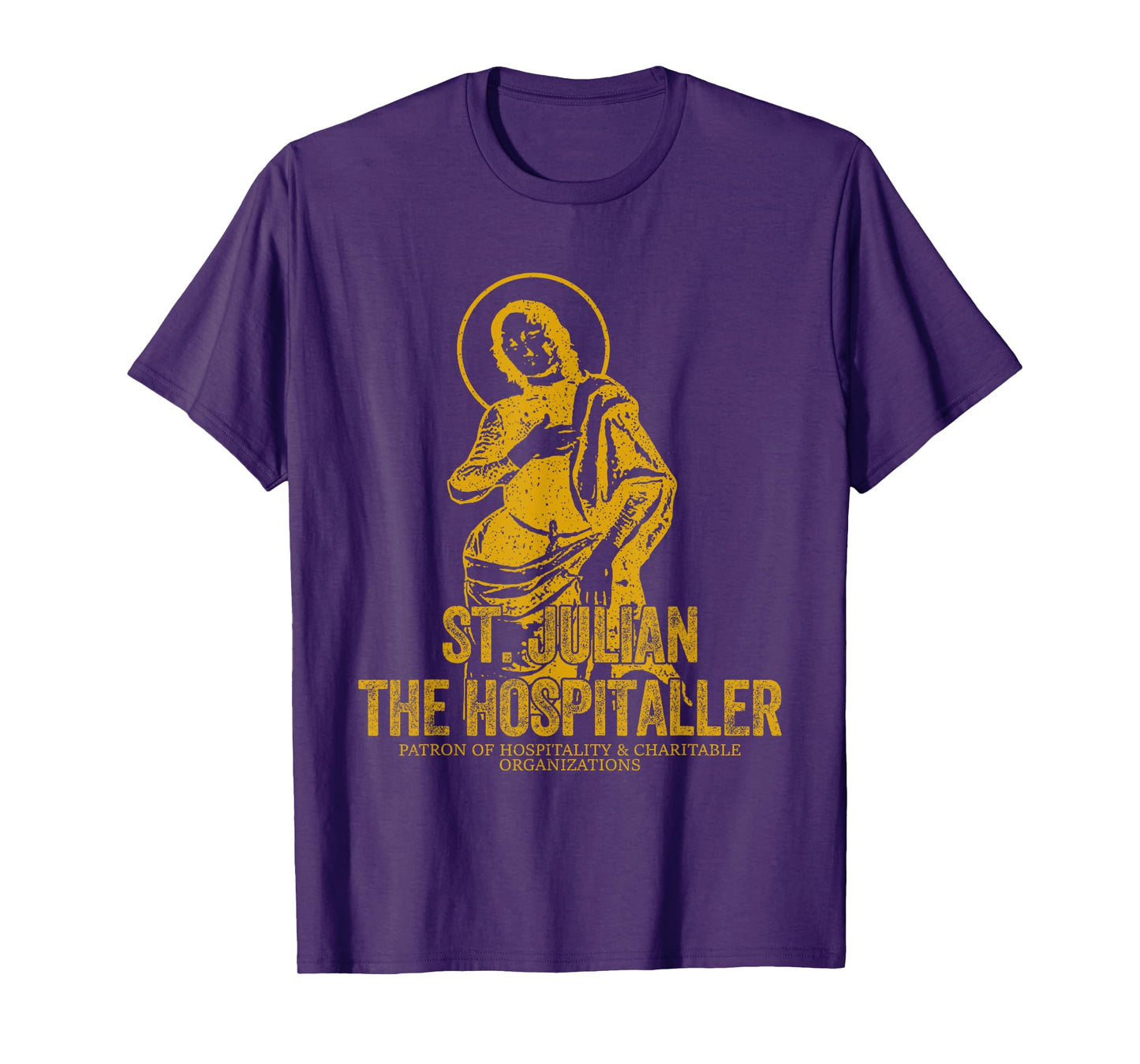 Catholicism Gold St. Julian The Hospitaller Christian Saint T-Shirt