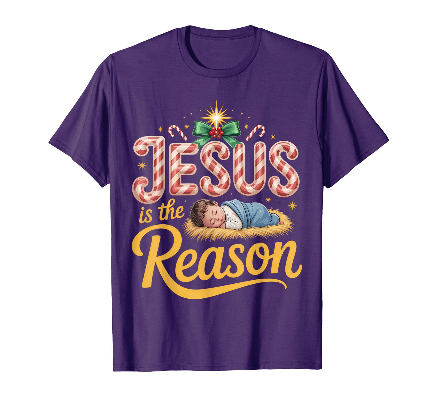 Jesus is The Reason Christmas Faithful Holidays Christian T-Shirt