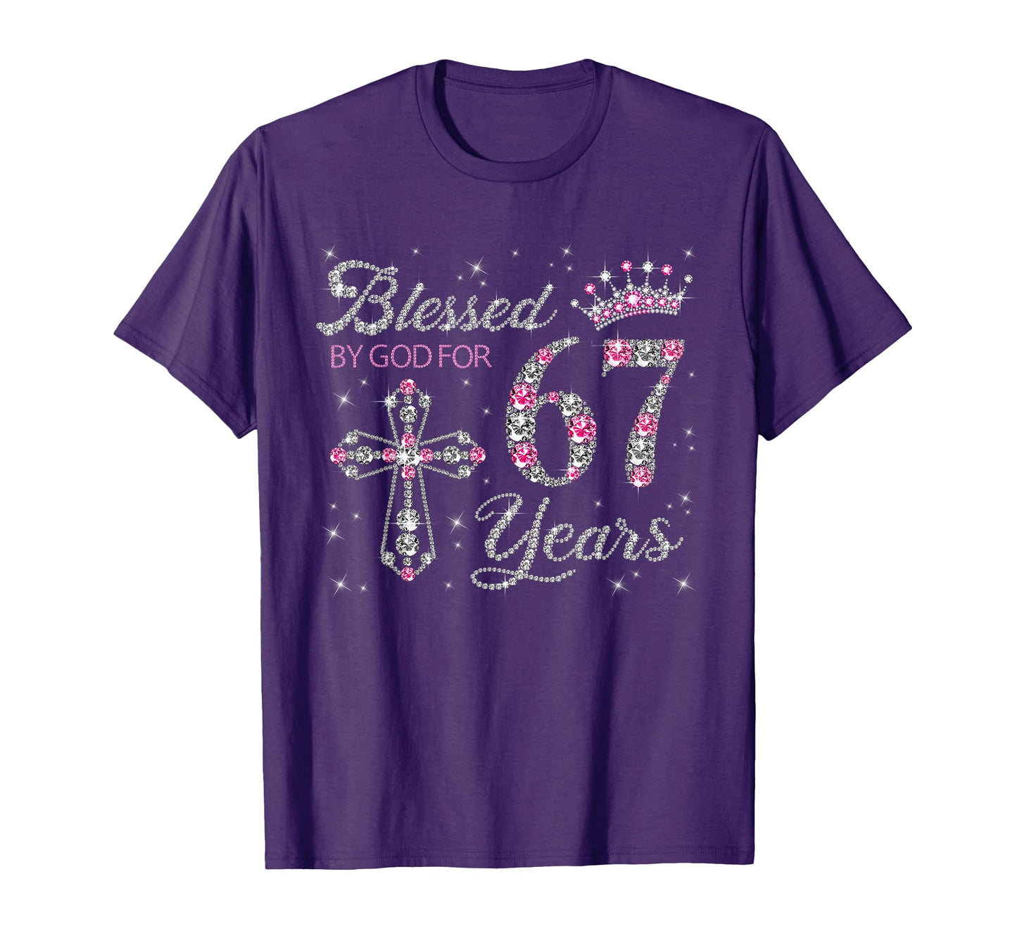 Blessed by God For 67 Years Old 67th Birthday Gift For Women T-Shirt