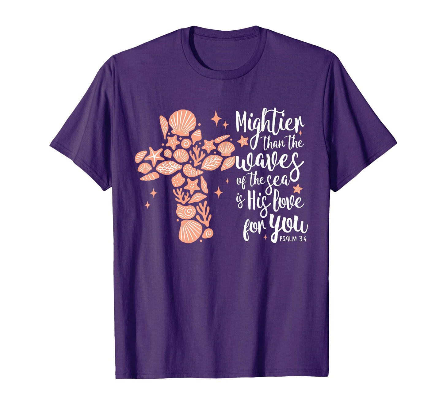 Mightier Than Waves Christian Bible Verse Tee T-Shirt