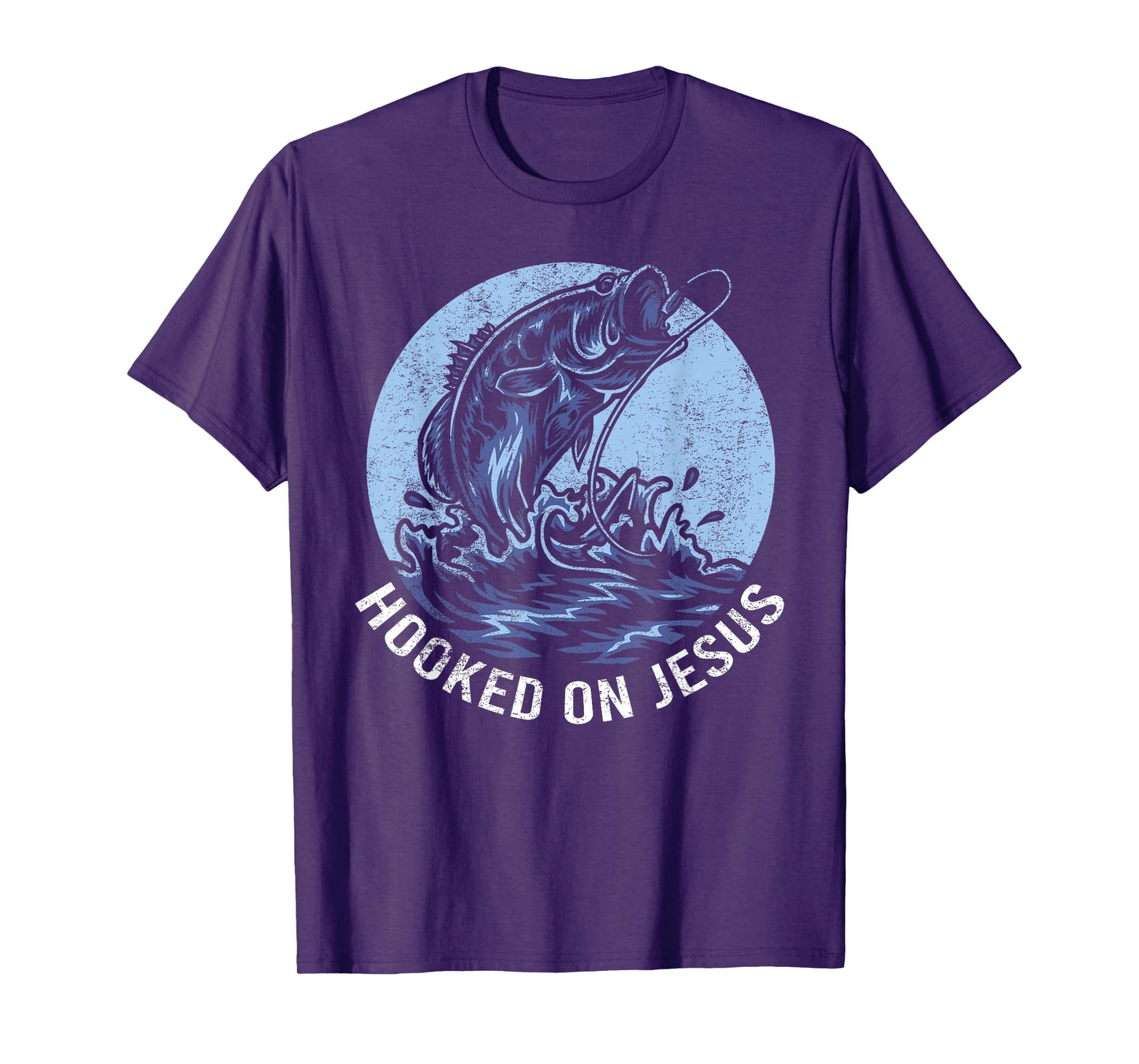 Hooked on Jesus Christian Fishing Faith Gift T-Shirt
