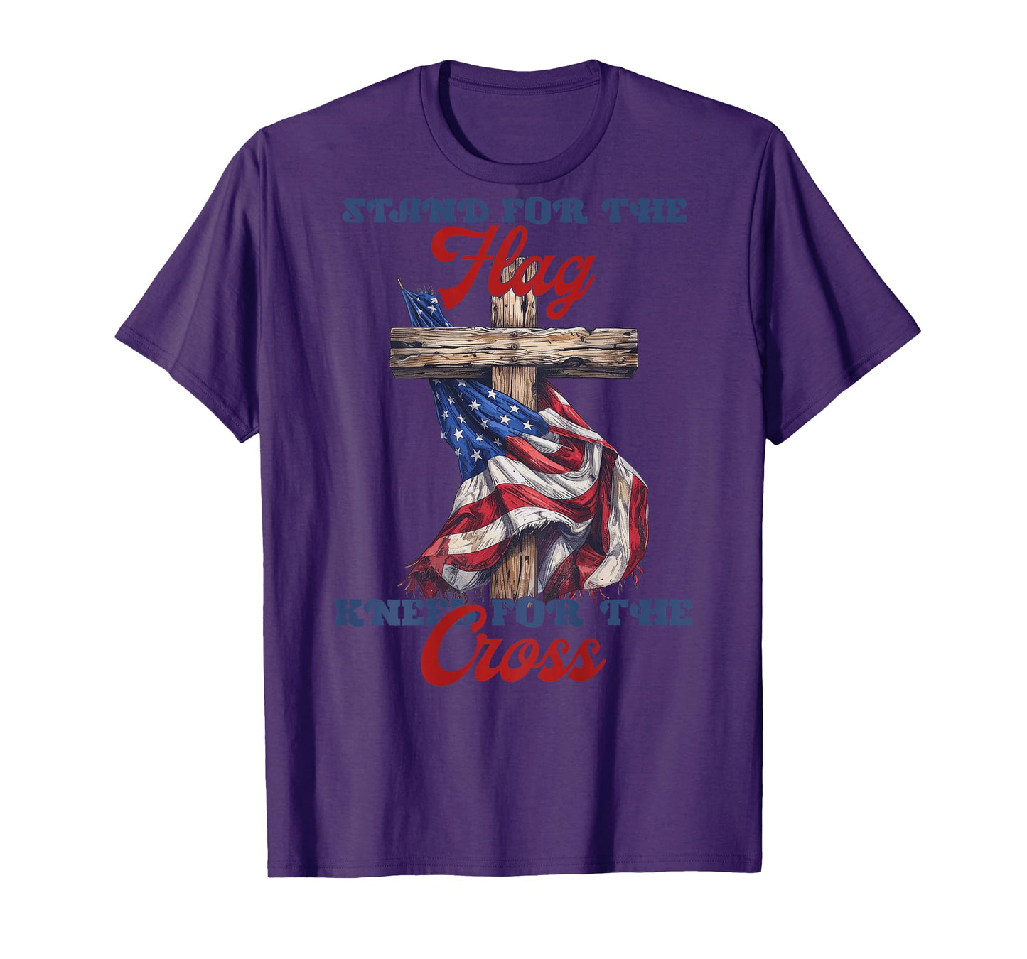Stand for The Flag Kneel for The Cross T-Shirt