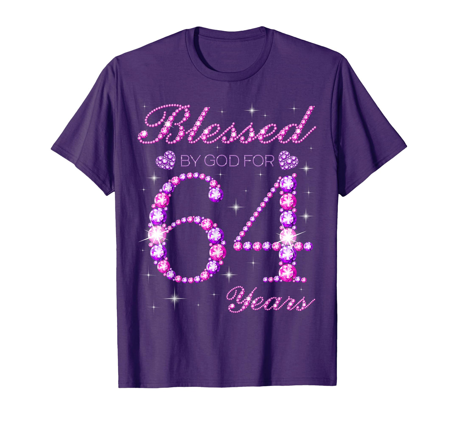Blessed by God for 64 Years Old 64th Birthday Party T-Shirt