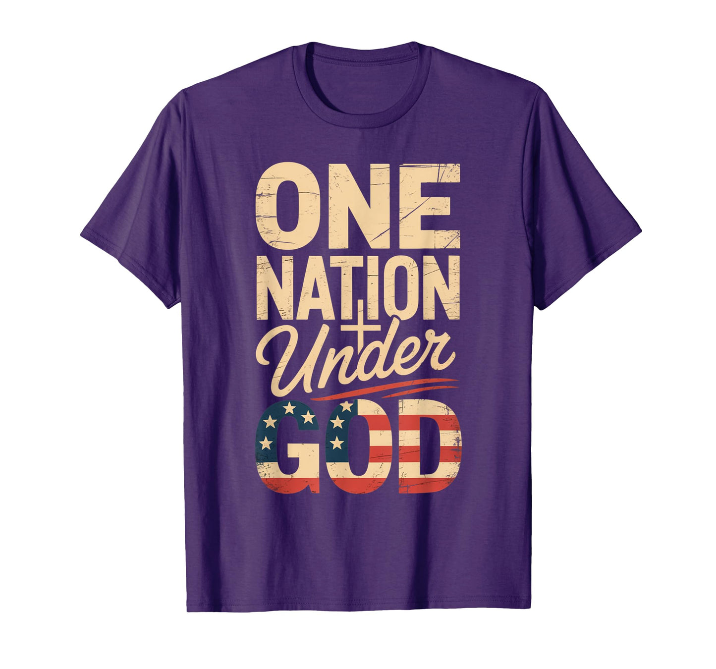 One Nation Under God July 4th Christian Patriotic T-Shirt