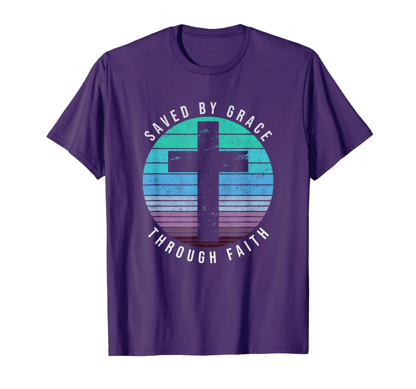 Saved By Grace Through Faith Ephesians 2:8 Bible Religious T-Shirt