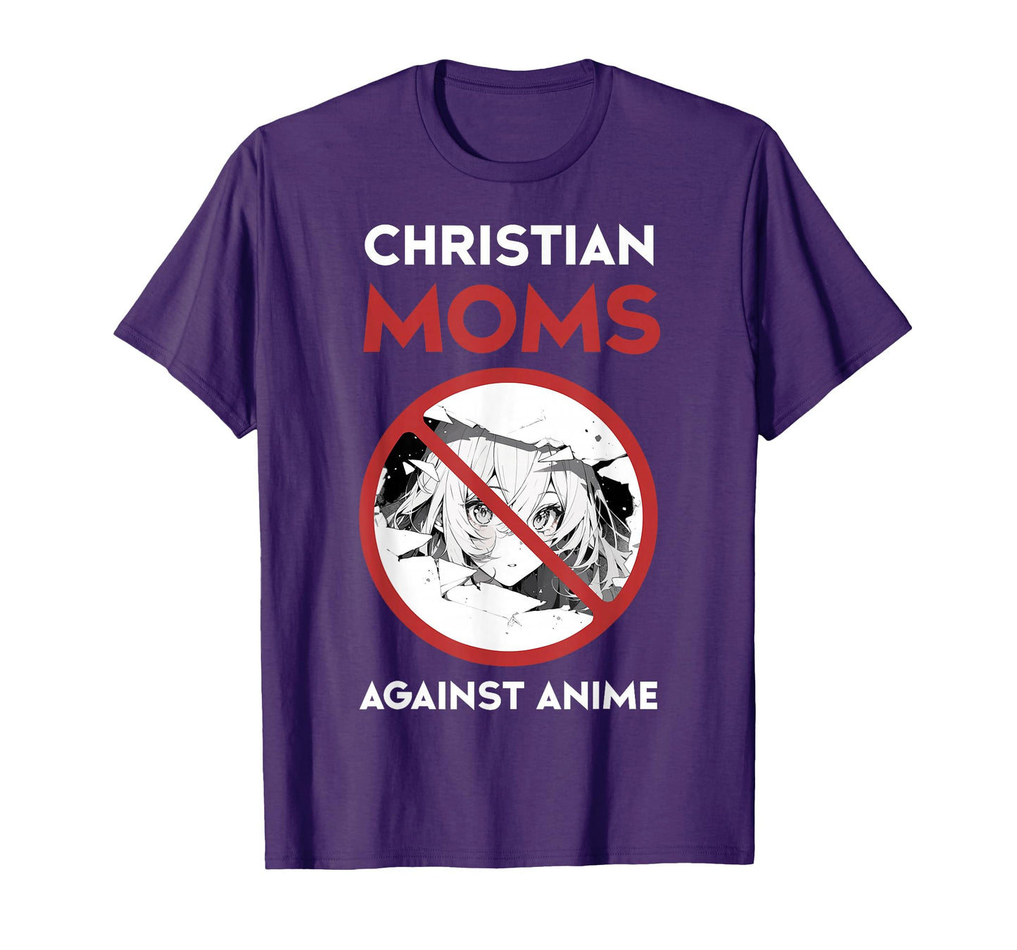 Christian Mom Against Anime Humor Tee Funny Religious T-Shirt
