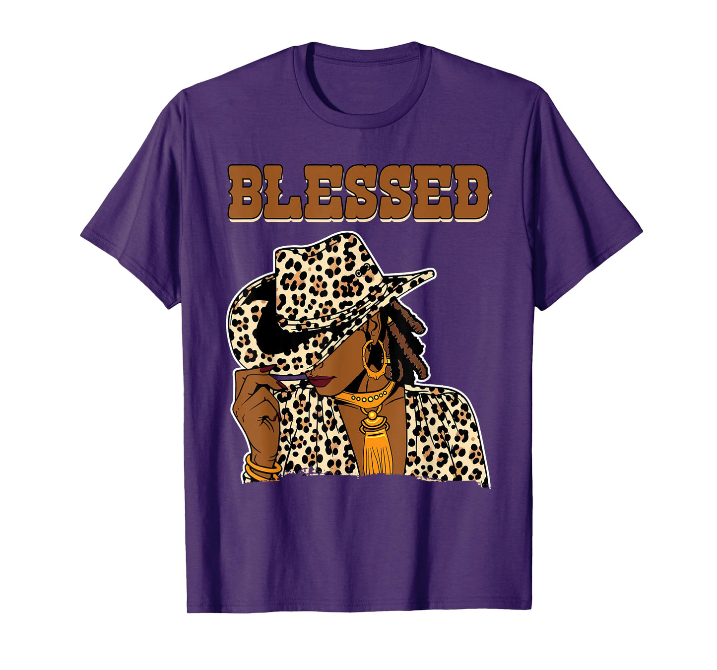 Blessed Cowgirl Black Western Swag African Christian Woman T-Shirt