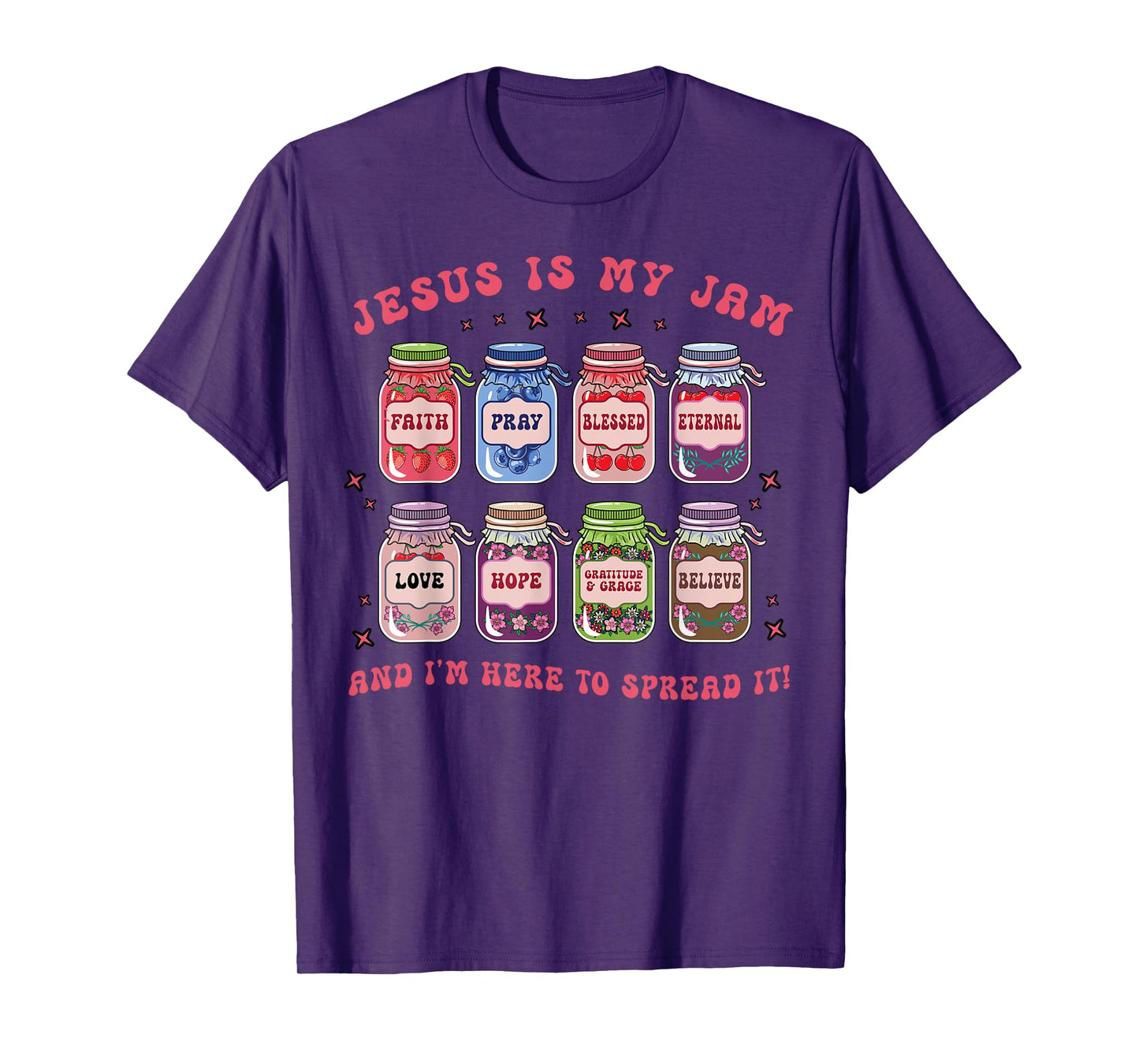 Funny Christian Jesus is My Jam Here to Spread Bible Faith T-Shirt