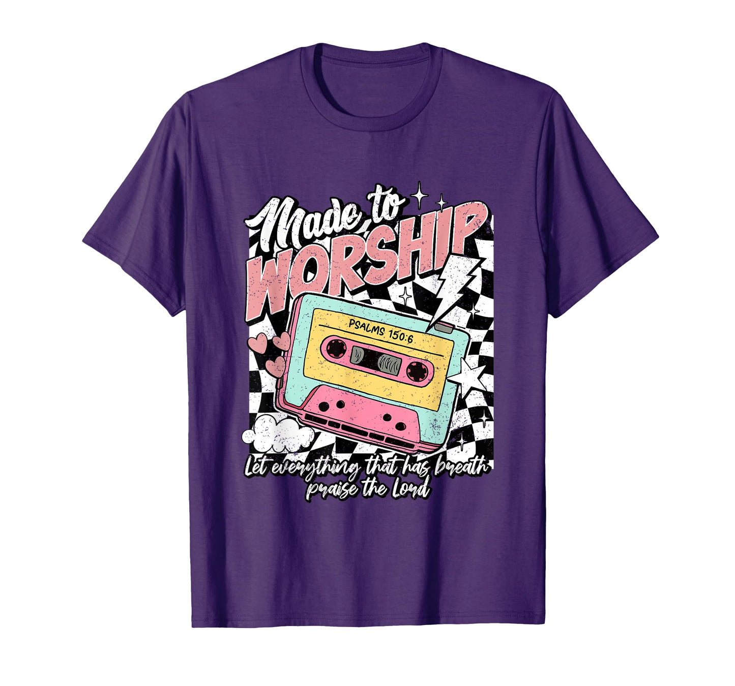 Made To Worship Psalms 150:6 Retro Style T-Shirt