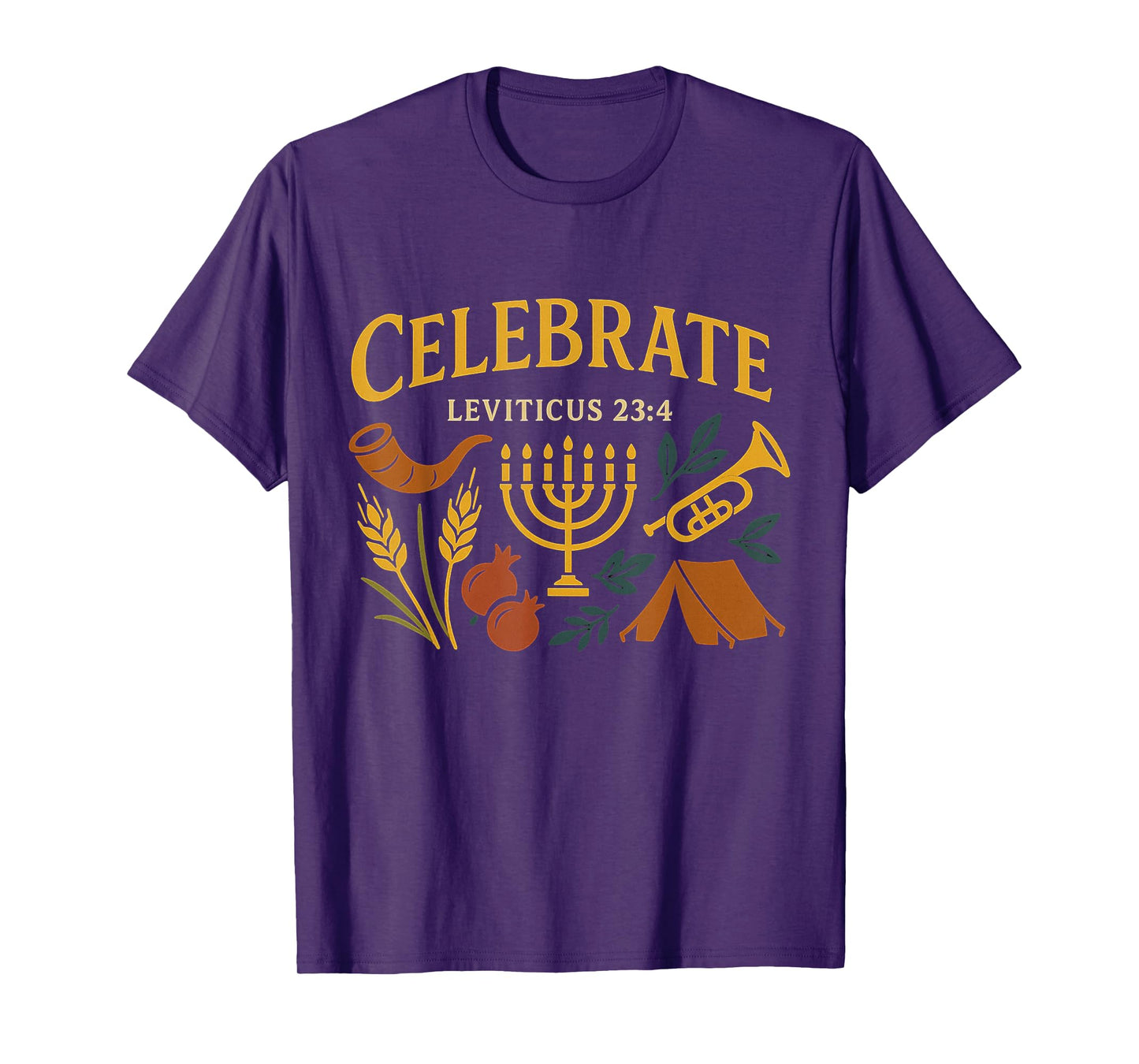 Celebrate Leviticus 23:4 Feasts Faith Design T-Shirt