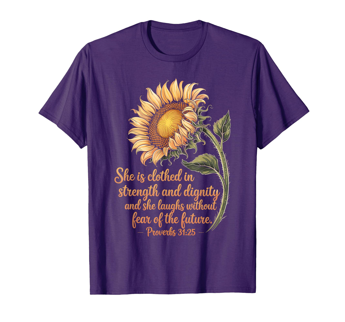 Christian Faith Love Sunflower Scripture Religious T-Shirt