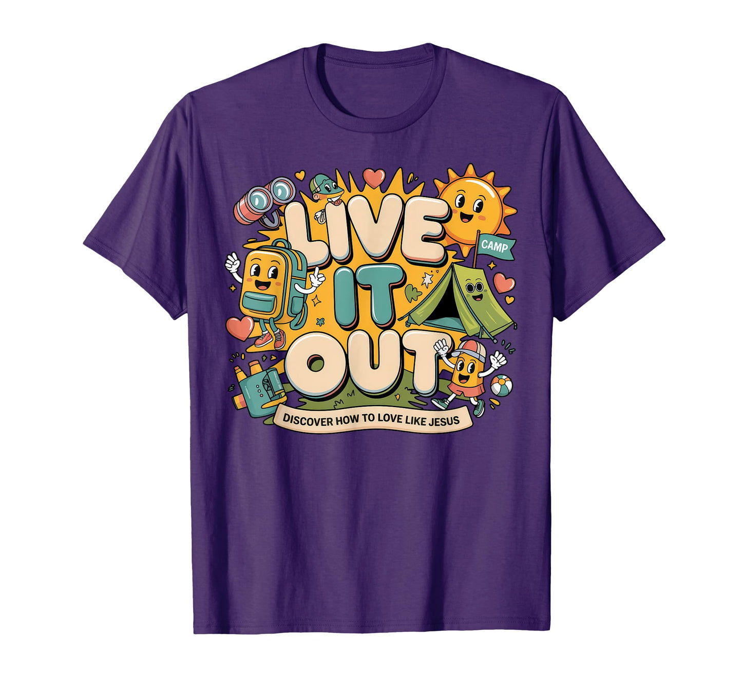 Live It Out Bible School Vbs 2025 Christian Youth Camp Jesus T-Shirt