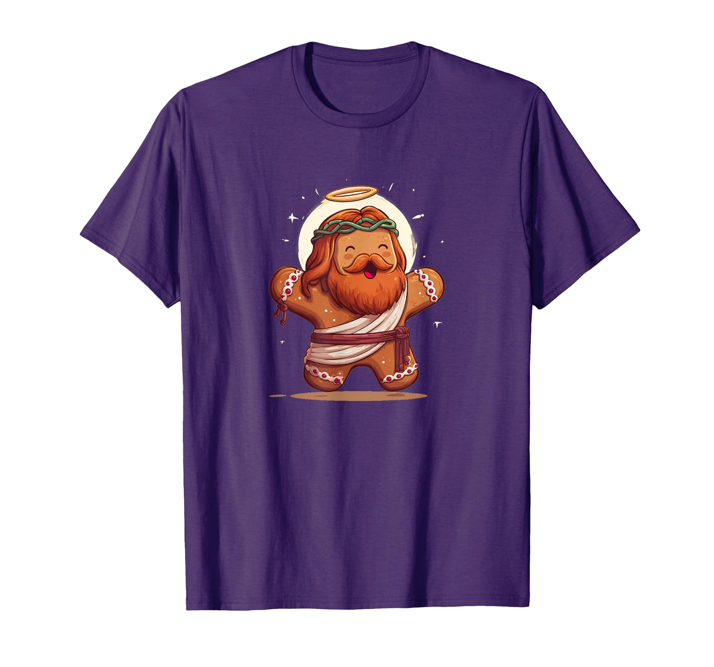 Happy Jesus Christ in Gingerbread for Lord Lovers T-Shirt