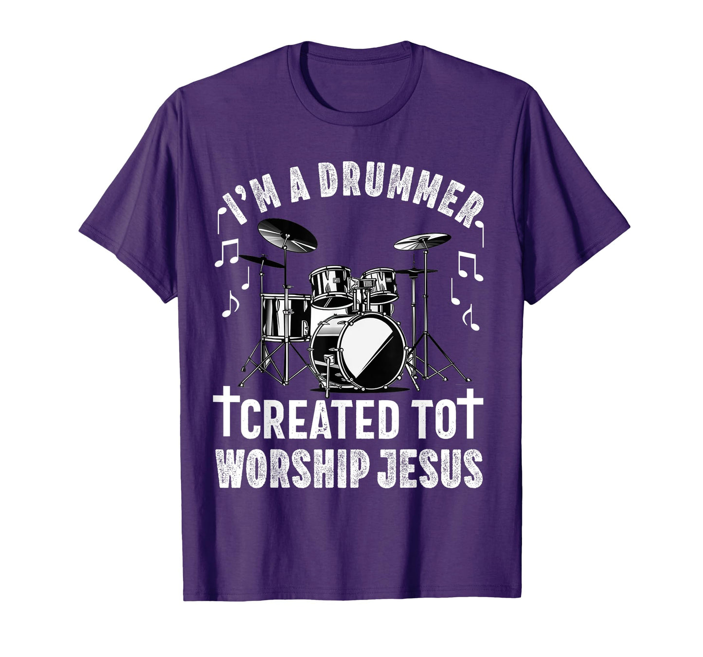 Christian Drummer Drum Player Stick Men Jesus Worship Music T-Shirt